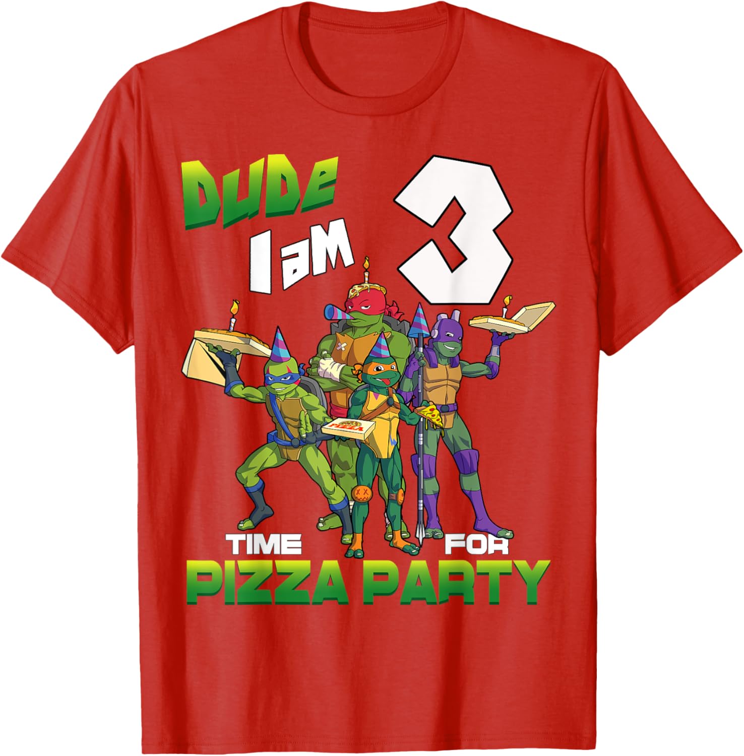 Mademark TMNT 3rd Birthday T-Shirt for Boys - Turtles Pizza Party Fun - 21