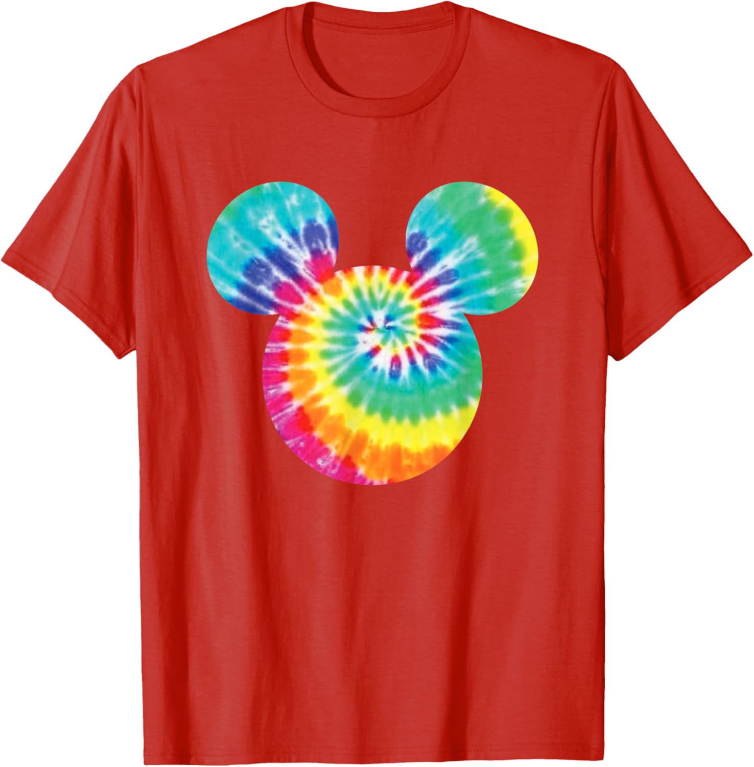 Disney Mickey Mouse Rainbow Tie-Dye Short Sleeve T-Shirt for Fun Style - 24