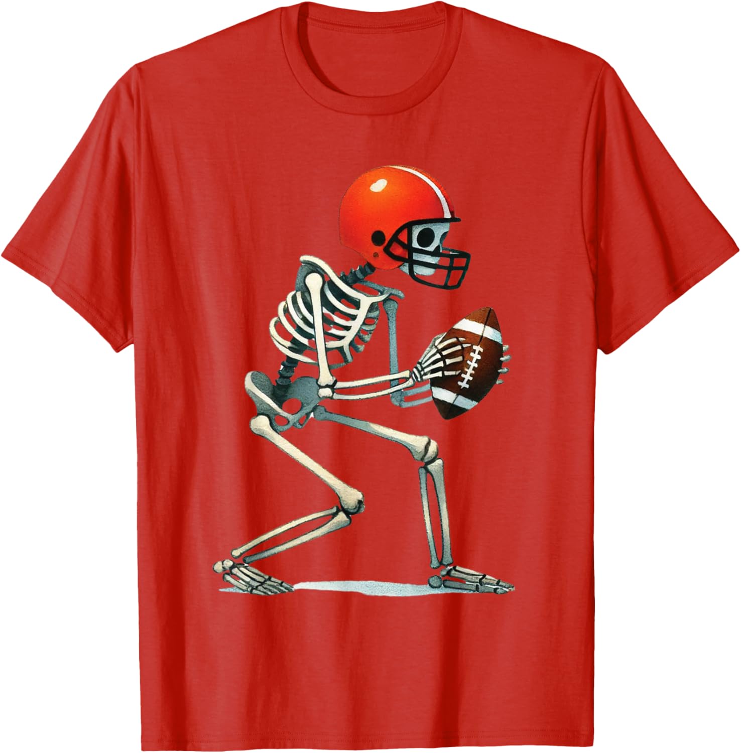 Funny Skeleton Football Halloween Costume Tee for Boys and Men - 14