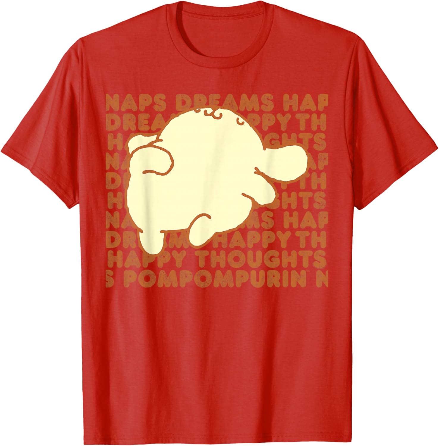 Pompompurin Happy Thoughts Nap Time T-Shirt for Cozy Relaxation - 8