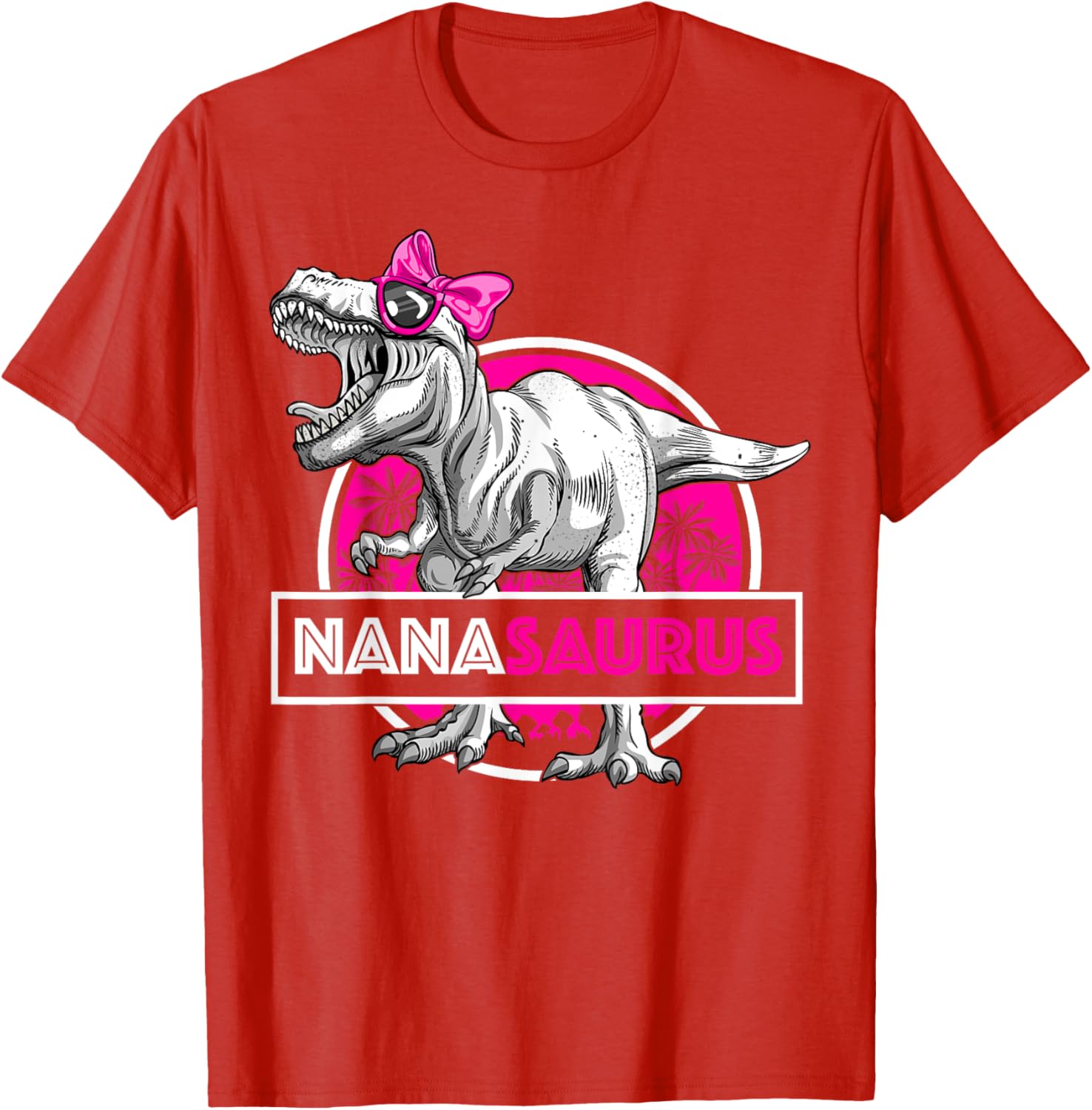 Funny Nanasaurus T-Rex Matching Dinosaur T-Shirt for Grandma and Kids - 5