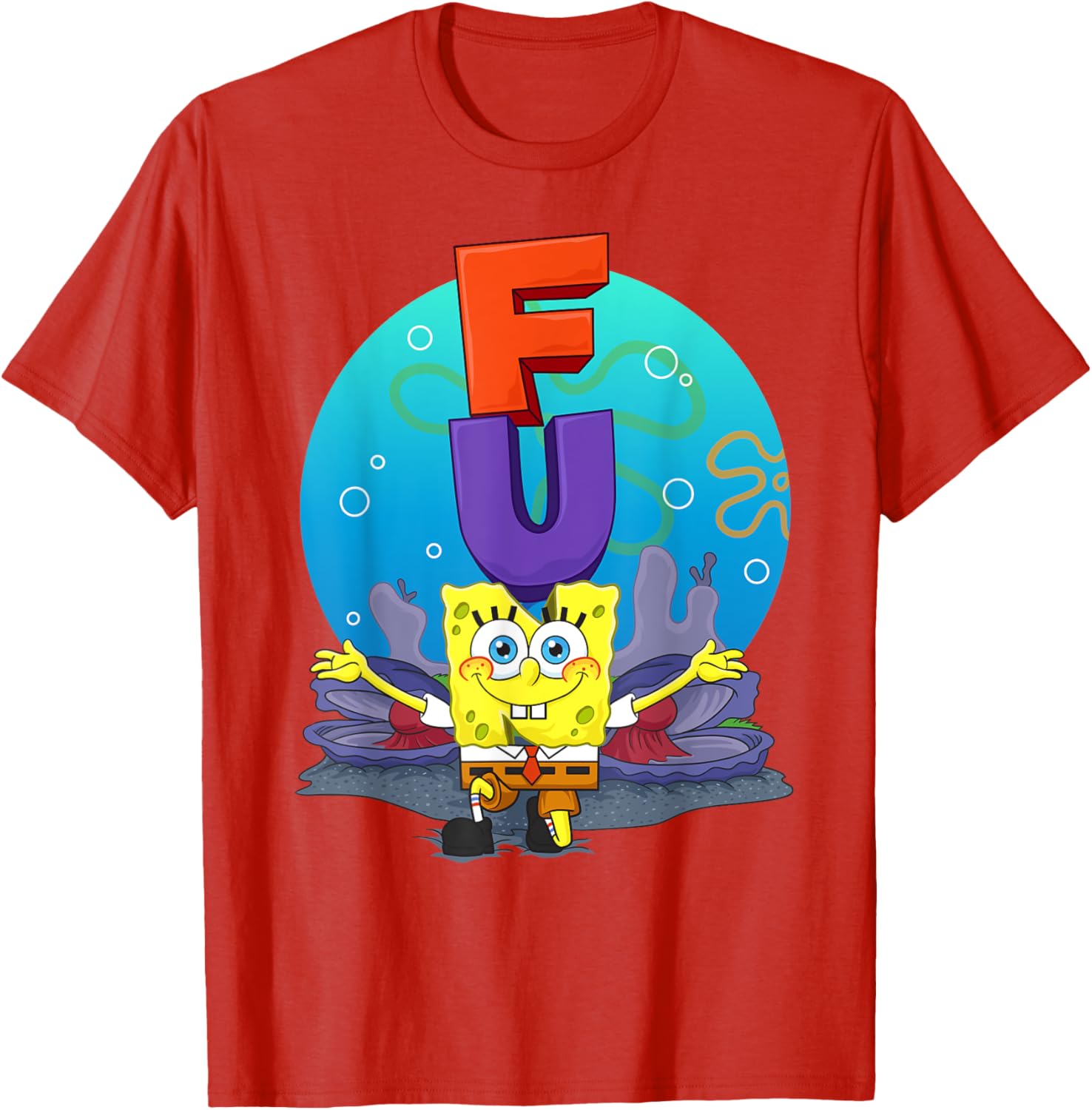 Mademark SpongeBob The F.U.N Song T-Shirt Fun Apparel for Fans - 8