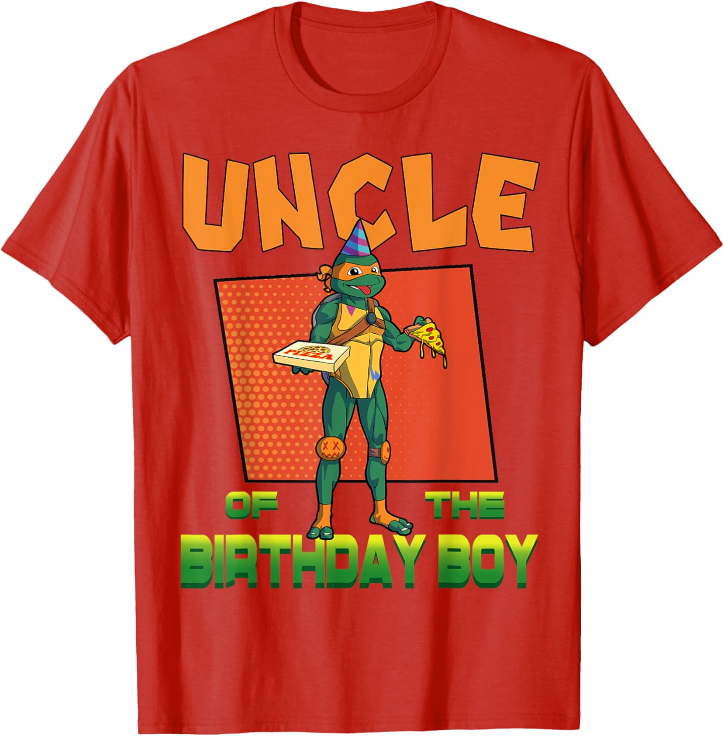 Mikey Uncle of the Birthday Boy Pizza Party T-Shirt - TMNT Fun Apparel - 10