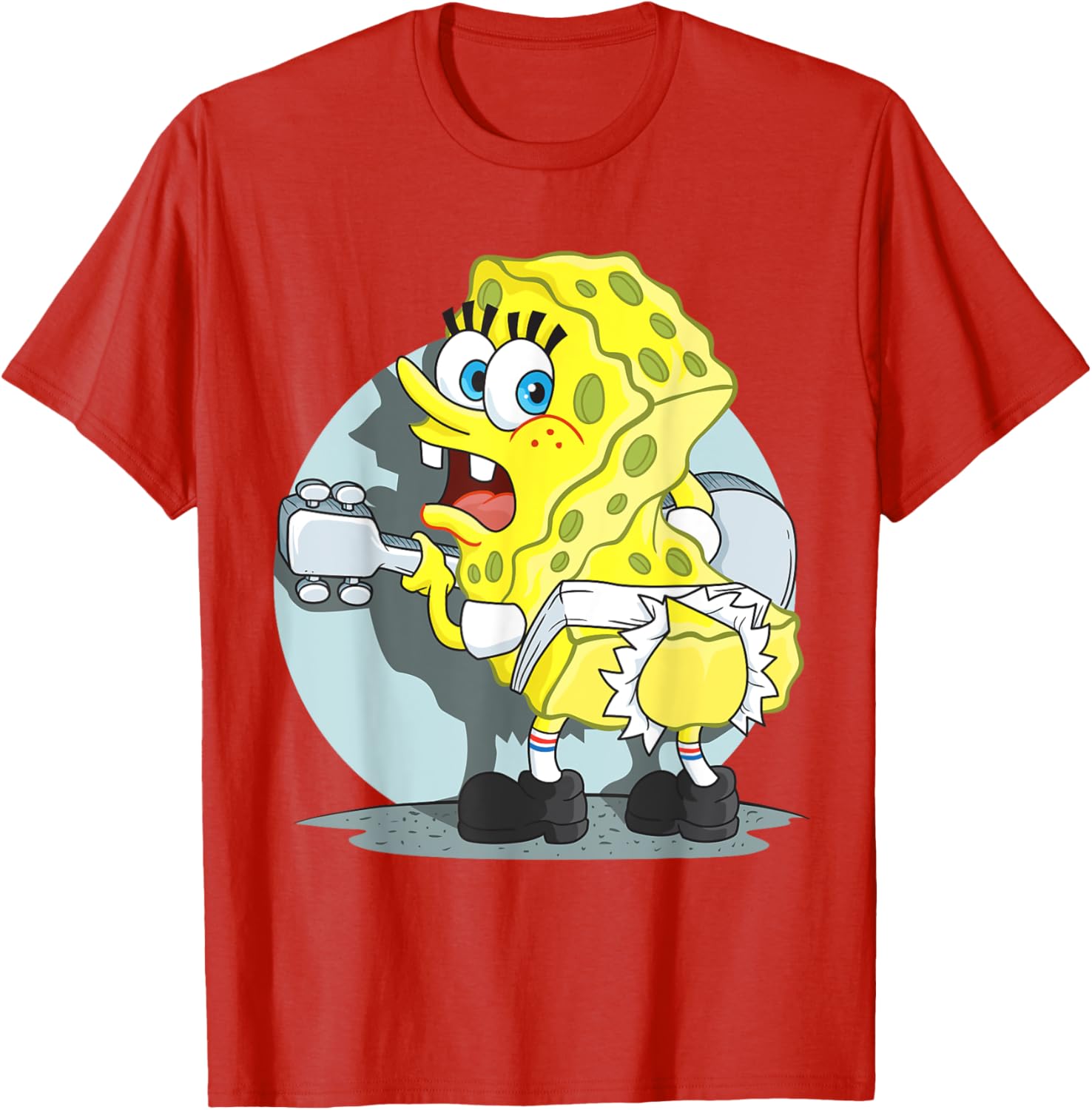 Mademark SpongeBob Ripped Pants T-Shirt Fun Clothing for Fans - 17