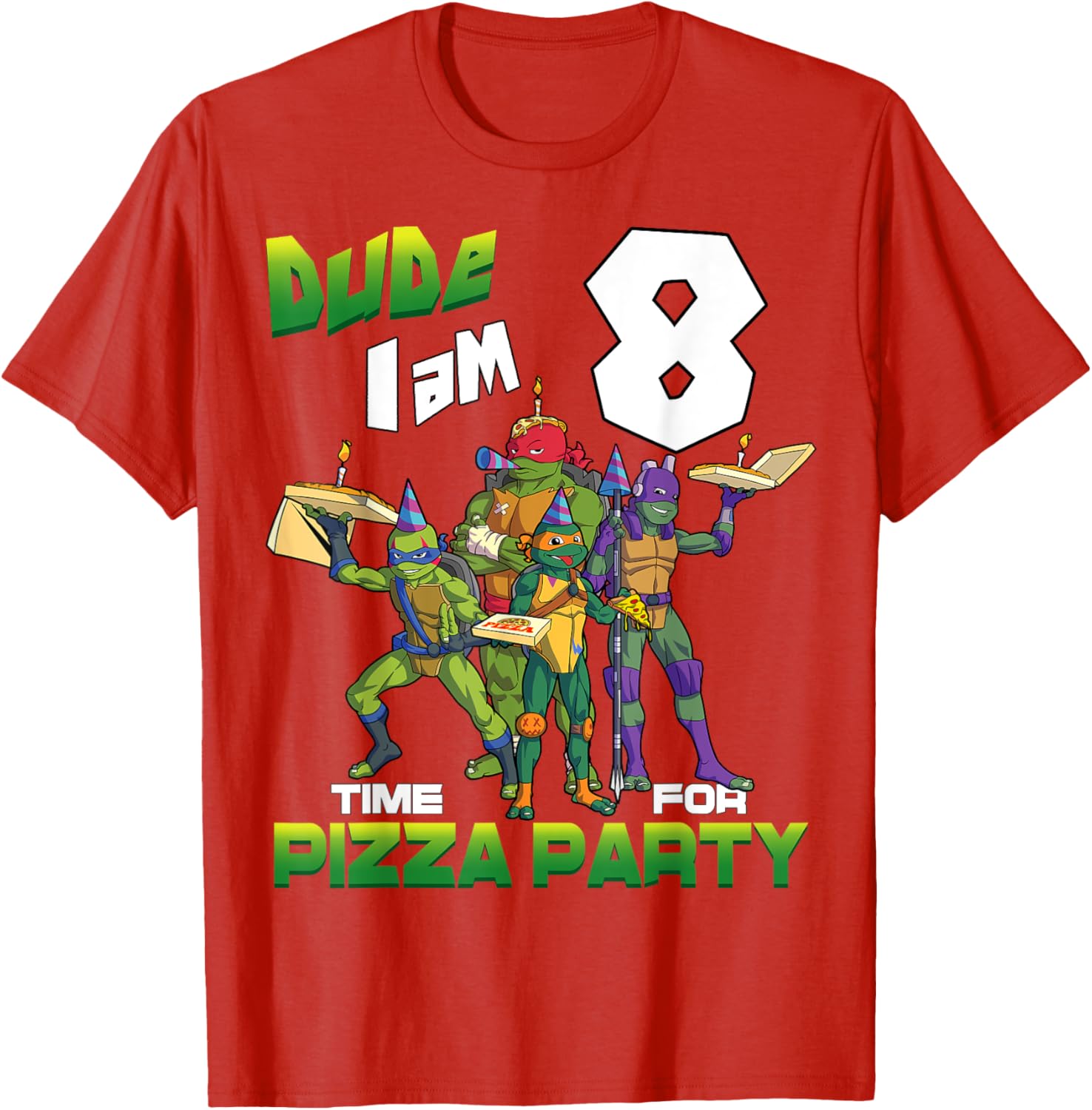 Mademark Teenage Mutant Ninja Turtles Pizza Party T-Shirt for Kids - 20