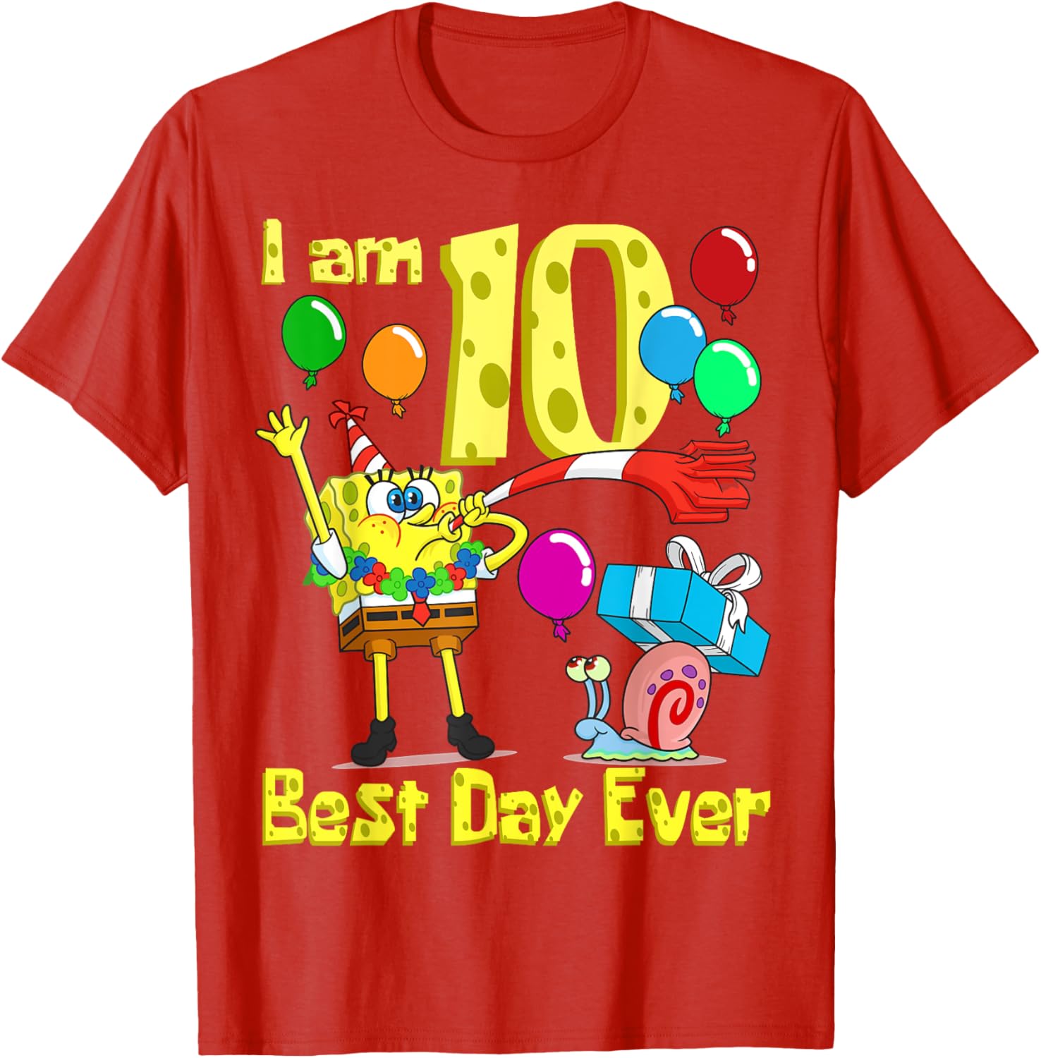SpongeBob 10th Birthday Party T-Shirt by Mademark for Fun Celebrations - 3