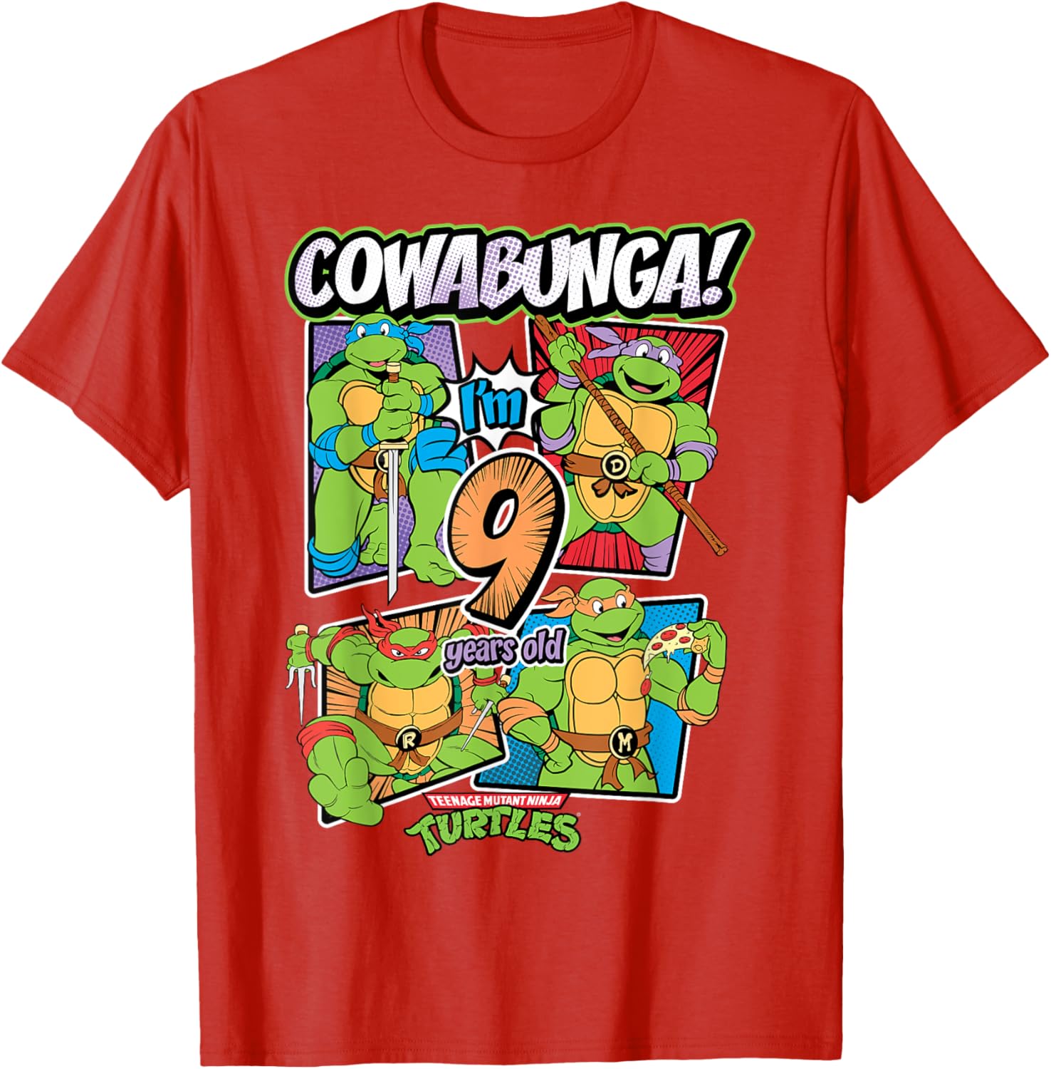 Mademark Teenage Mutant Ninja Turtles Cowabunga 9th Birthday T-Shirt - 20