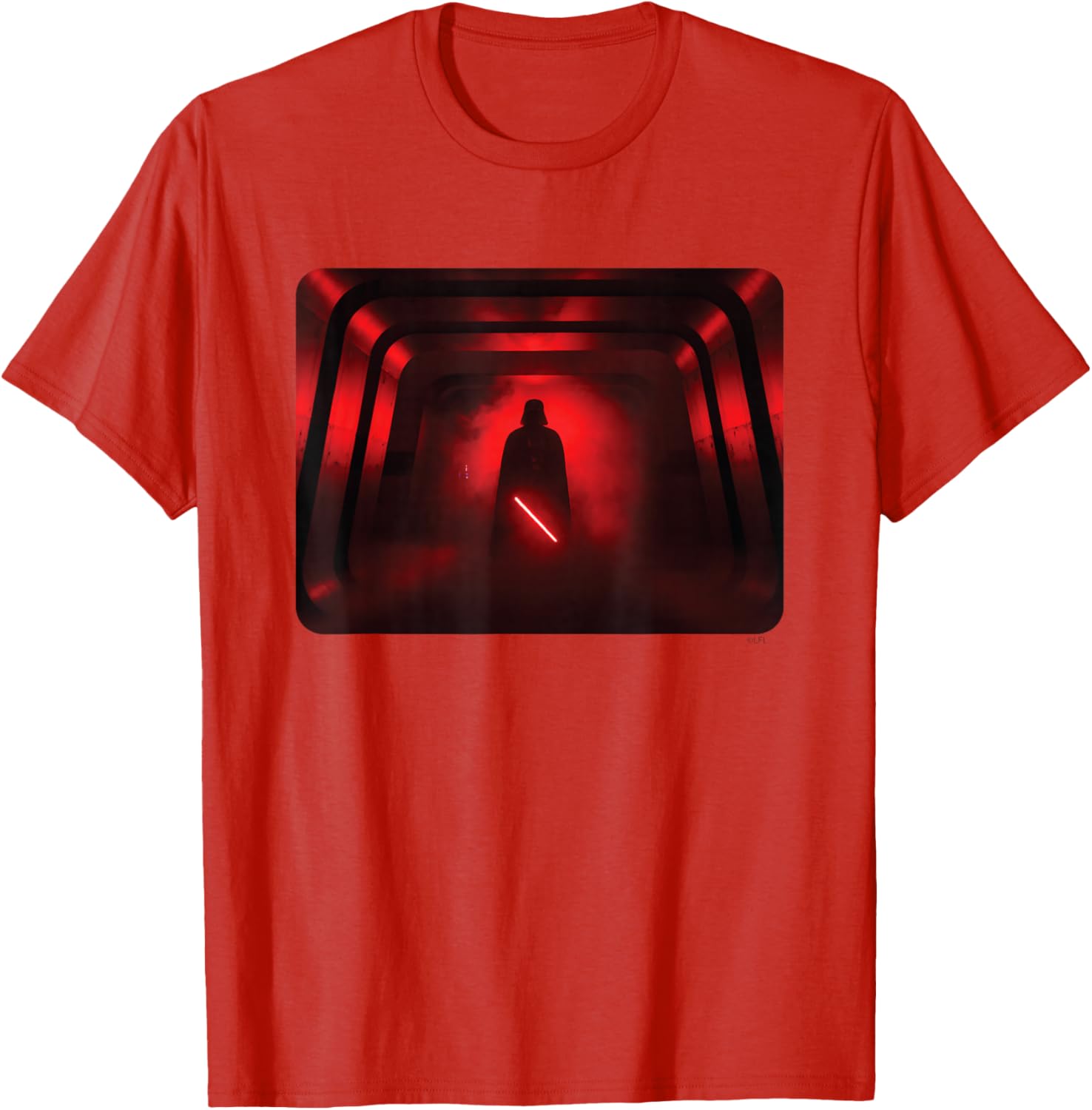 Darth Vader Red Lightsaber Shadow T-Shirt for Star Wars Fans - 6