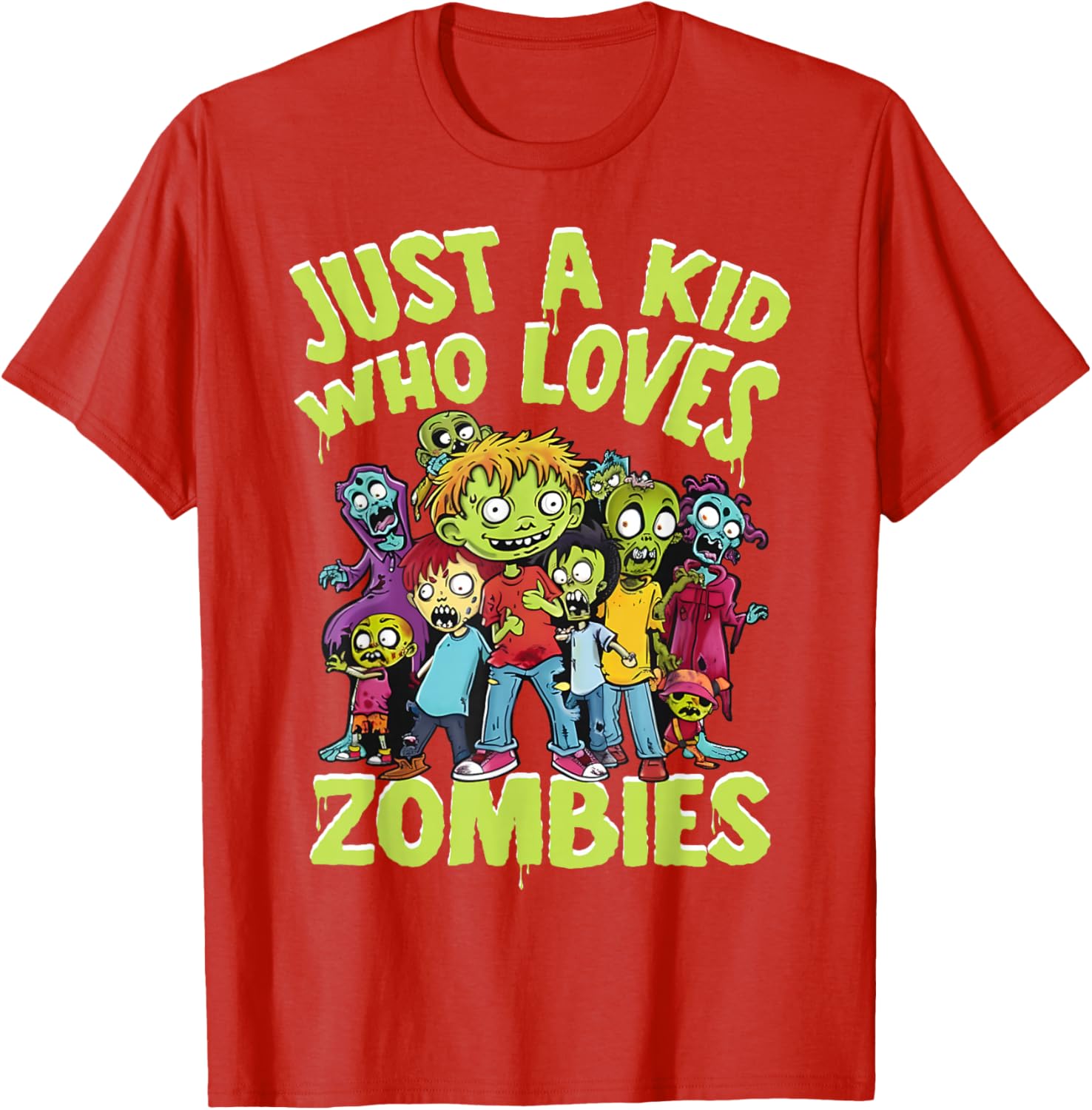 Funny Zombie Love Kids T-Shirt Perfect for Halloween Fun - 17