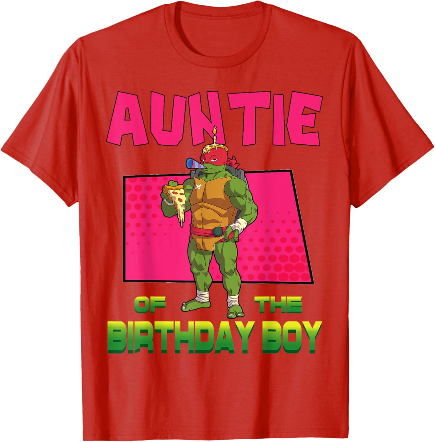 Mademark TMNT Raphael Pizza Party T-Shirt for Birthday Celebration - 12