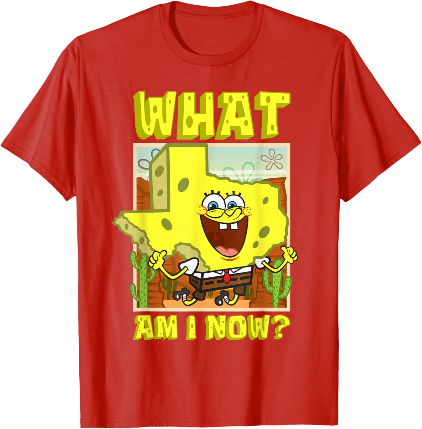 Mademark SpongeBob Texas Map T-Shirt for Fun Loving Texans - 7