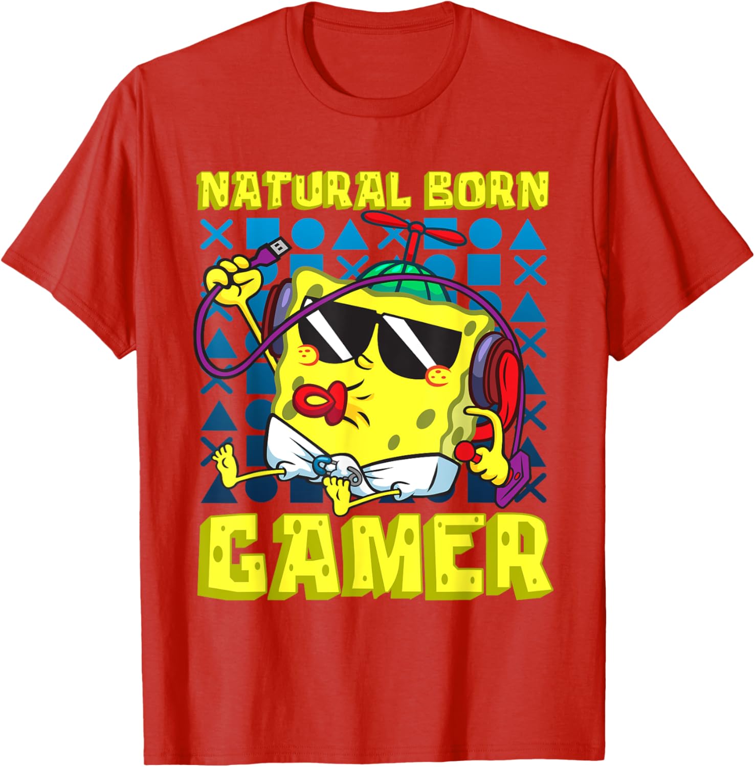 Mademark SpongeBob Gaming T-Shirt for Natural Born Gamers Fun Apparel - 10