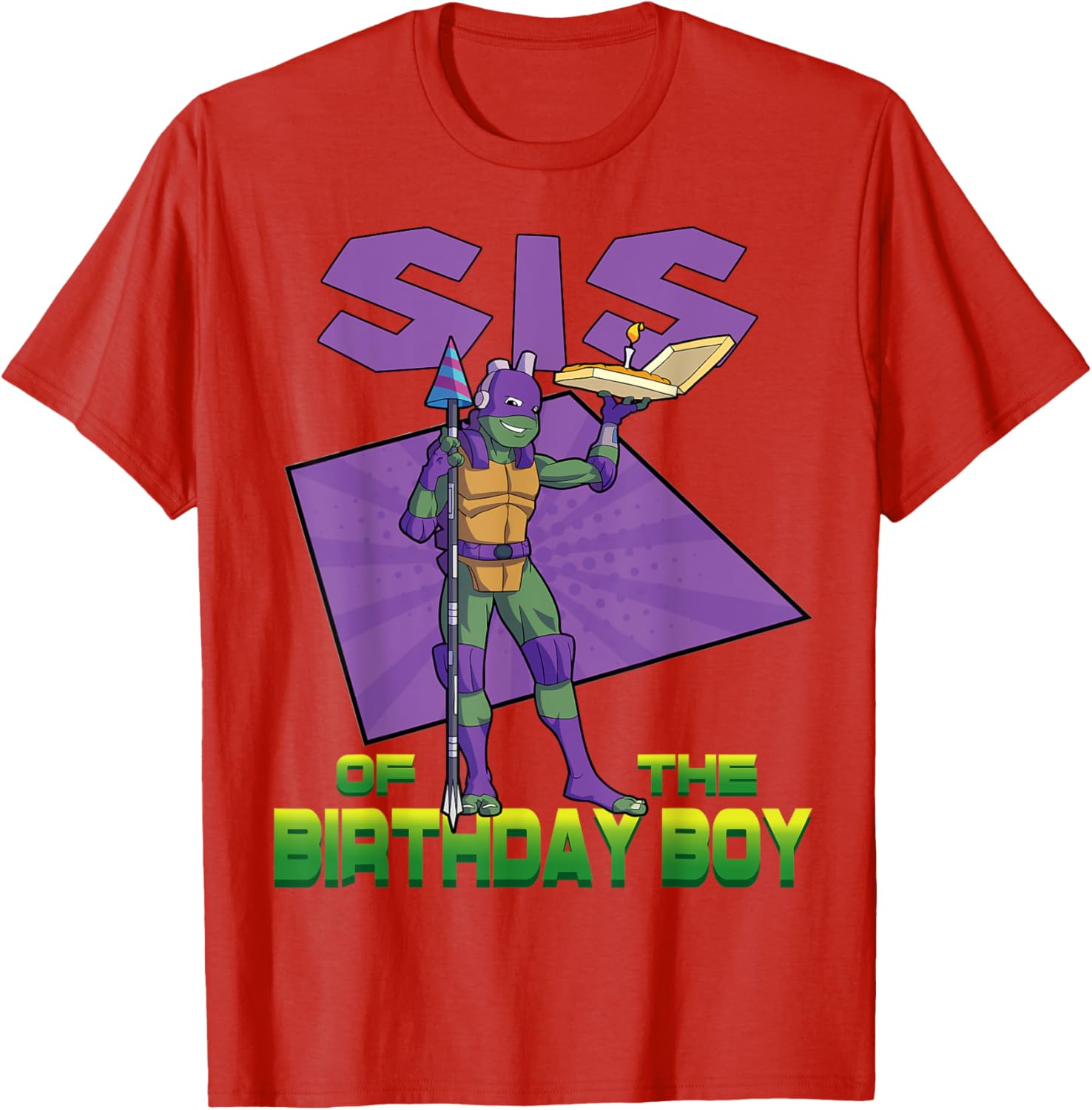 Mademark Teenage Mutant Ninja Turtles Donnie Birthday Pizza Party T-Shirt - 15