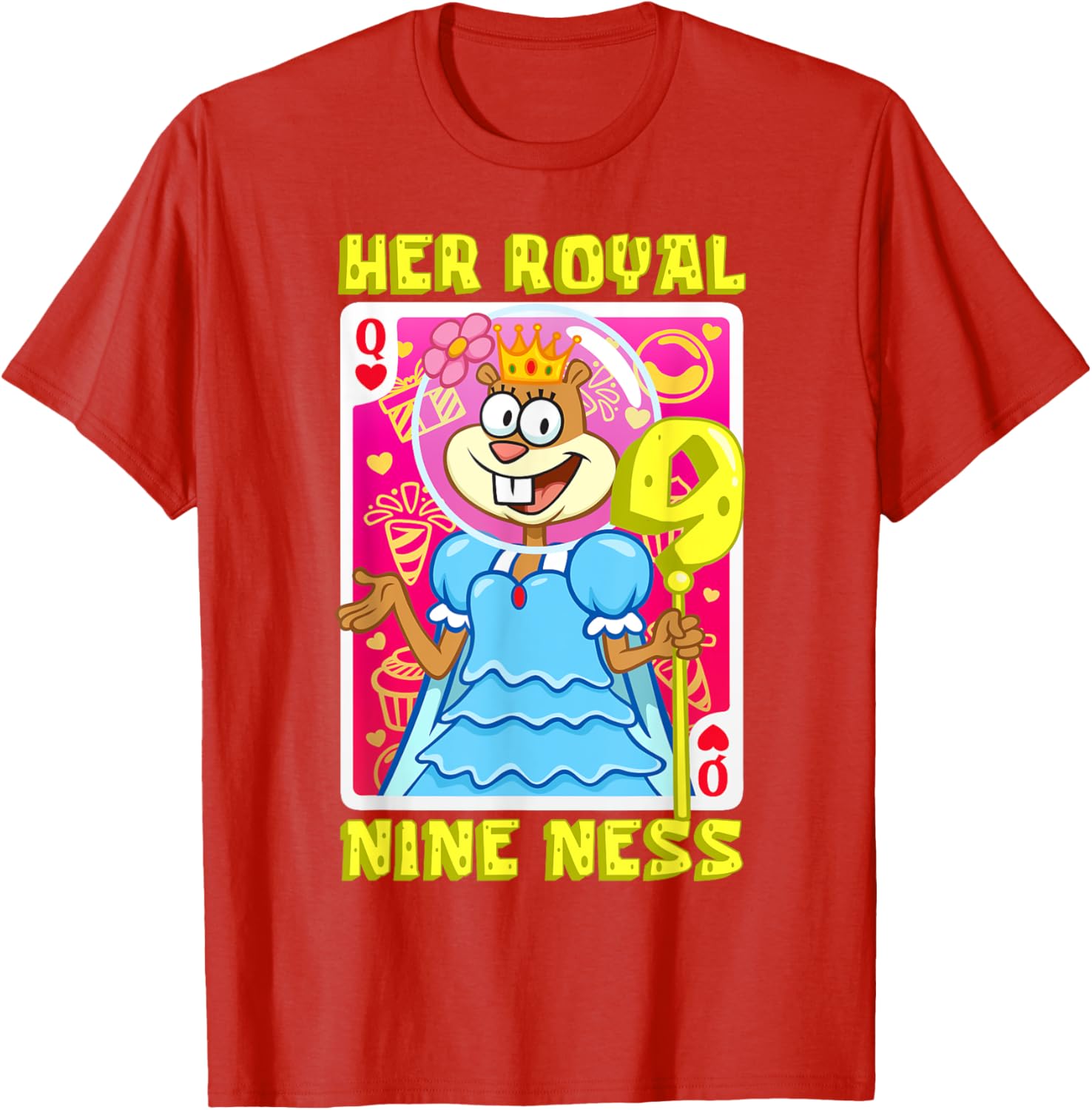 SpongeBob Her Royal Nine-ness Girl 9th Birthday T-Shirt for Kids - 3