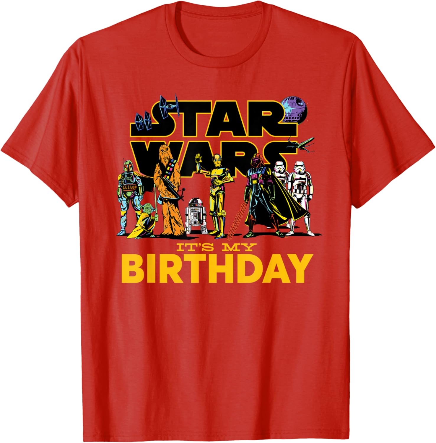 Star Wars Birthday T-Shirt for Kids Featuring Classic Characters Design - 20