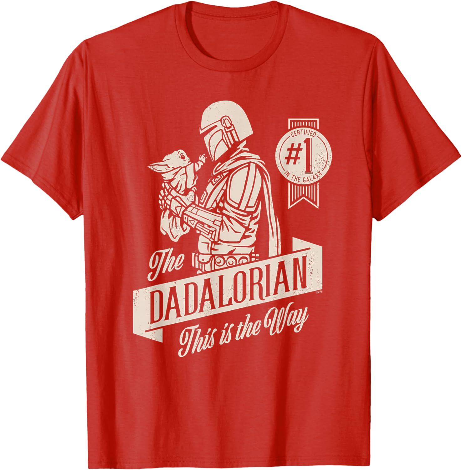 Star Wars Mandalorian Grogu Dadalorian Father's Day T-Shirt for Dads - 23