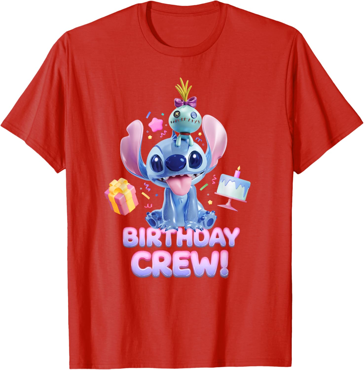 Disney Lilo & Stitch Big Shiny Birthday Crew T-Shirt for Fun Celebrations - 3