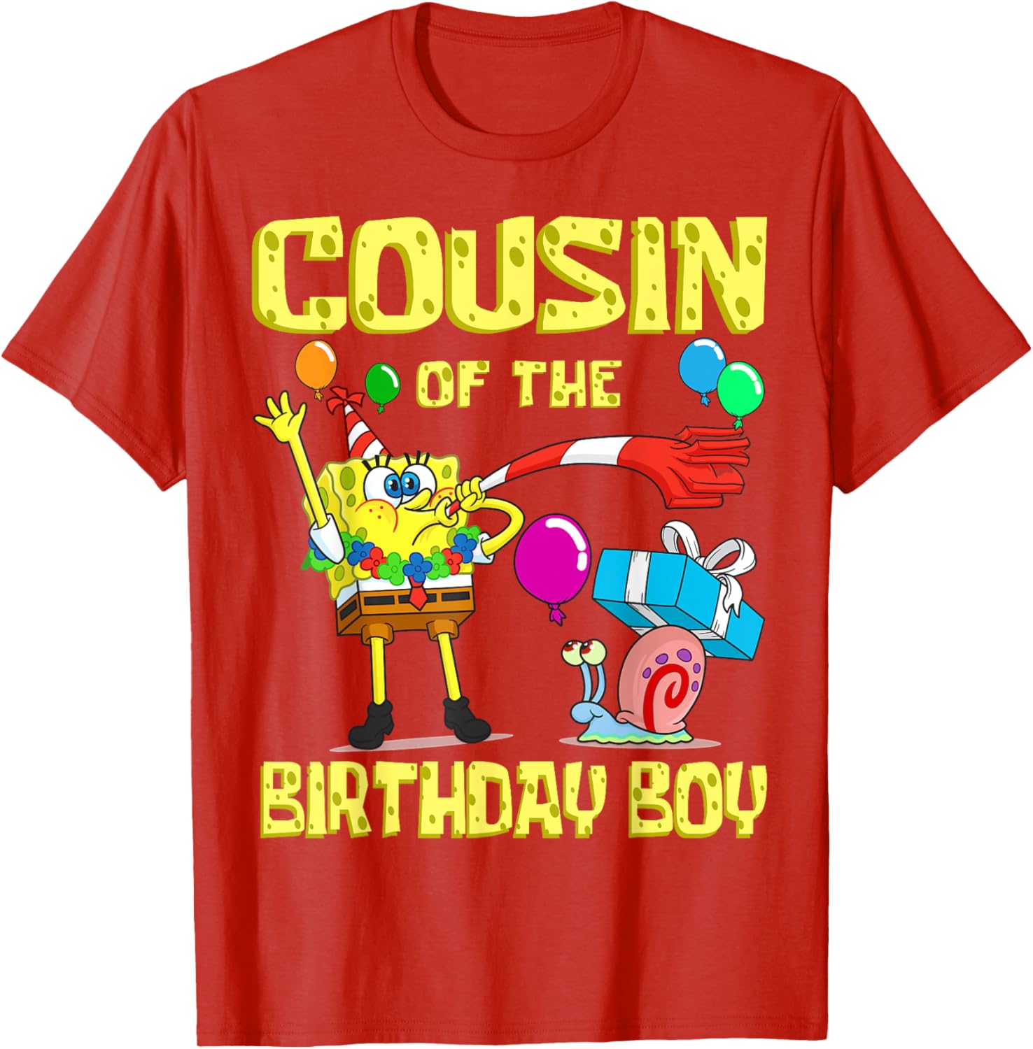 Mademark SpongeBob Cousin of the Birthday Boy Party T-Shirt for Kids - 12