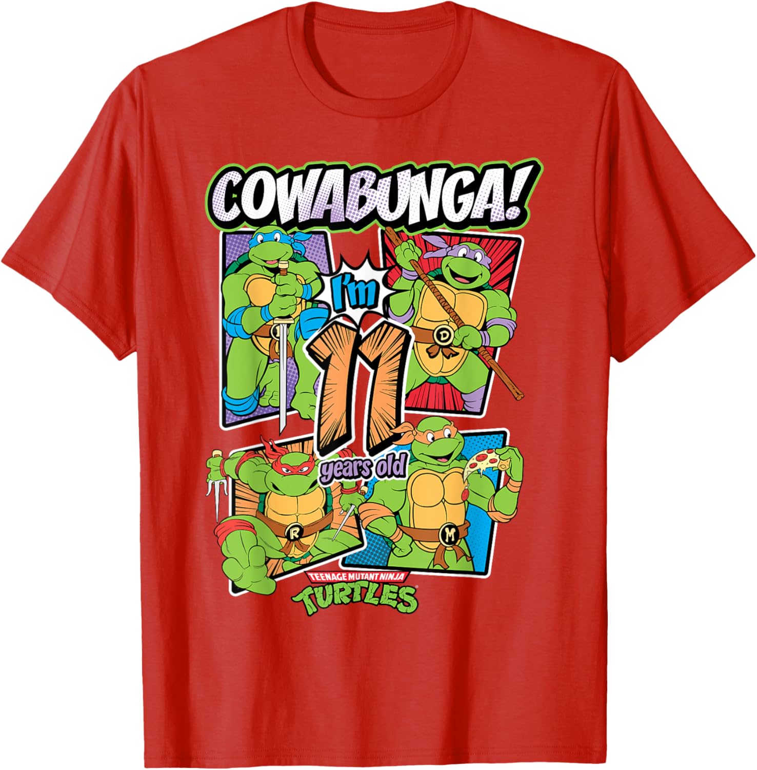 Mademark TMNT Cowabunga I'm 11 Years Old T-Shirt for Kids - 20