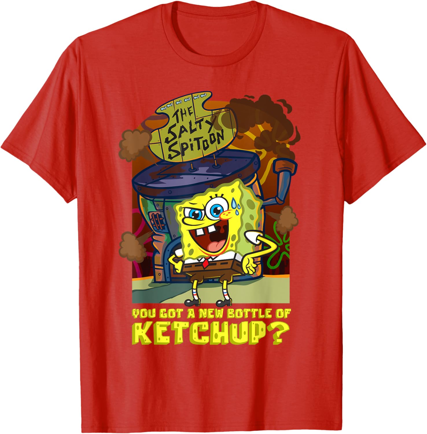 Mademark SpongeBob Salty Spitoon Ketchup Fun T-Shirt for Fans - 2