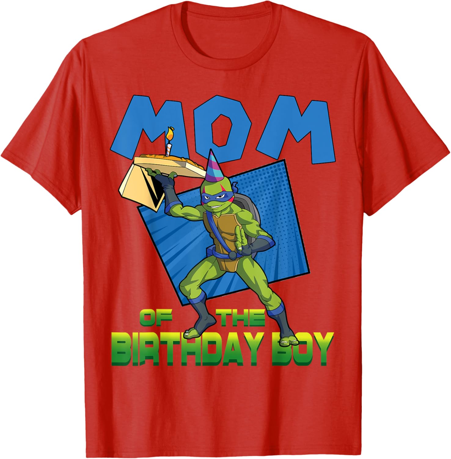 Mademark TMNT Leo Mommy of the Birthday Boy Pizza Party T-Shirt - 16