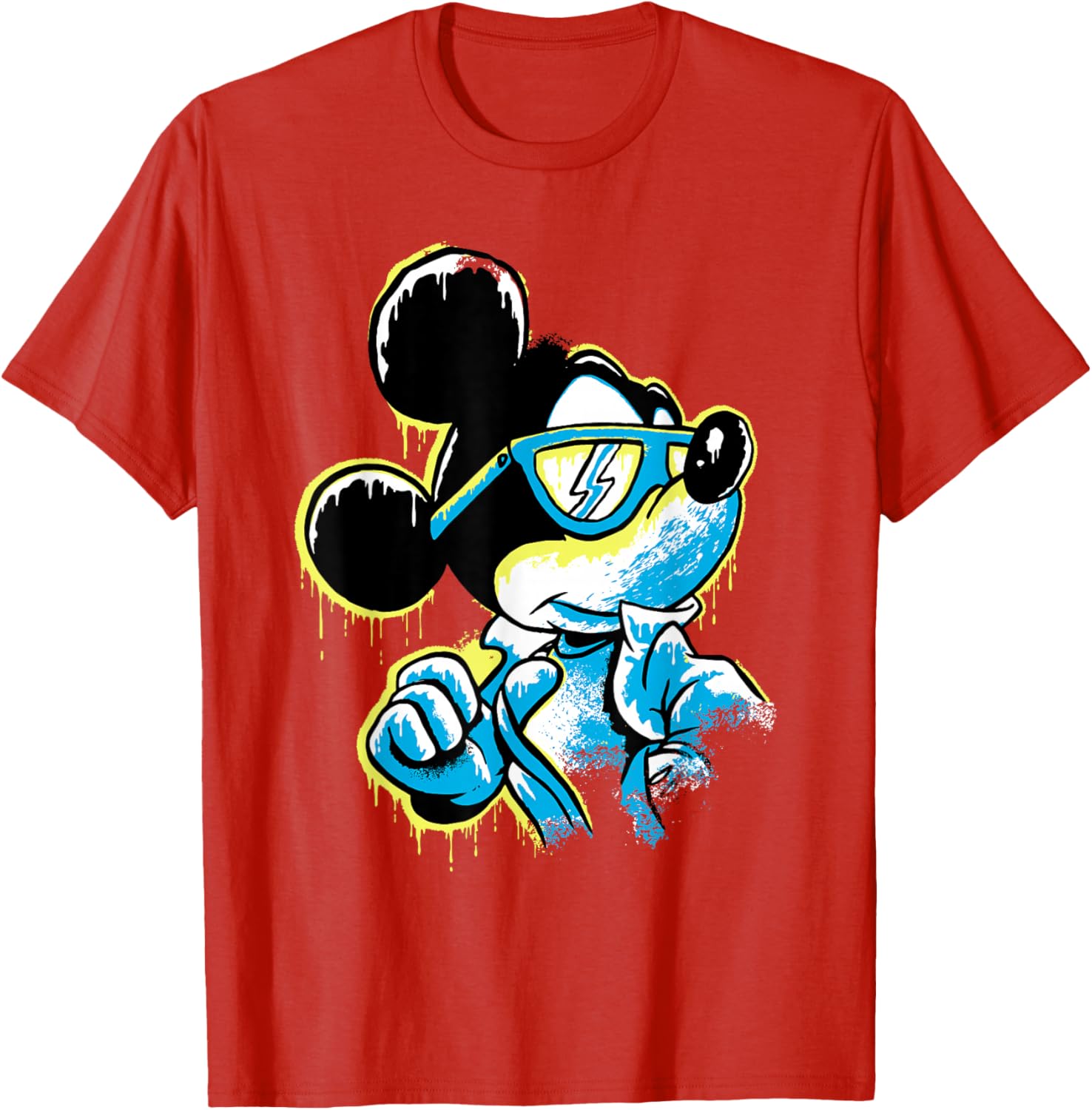 Disney Mickey Mouse Icy Cool Paint Drip T-Shirt for Fun Fashion Lovers - 4