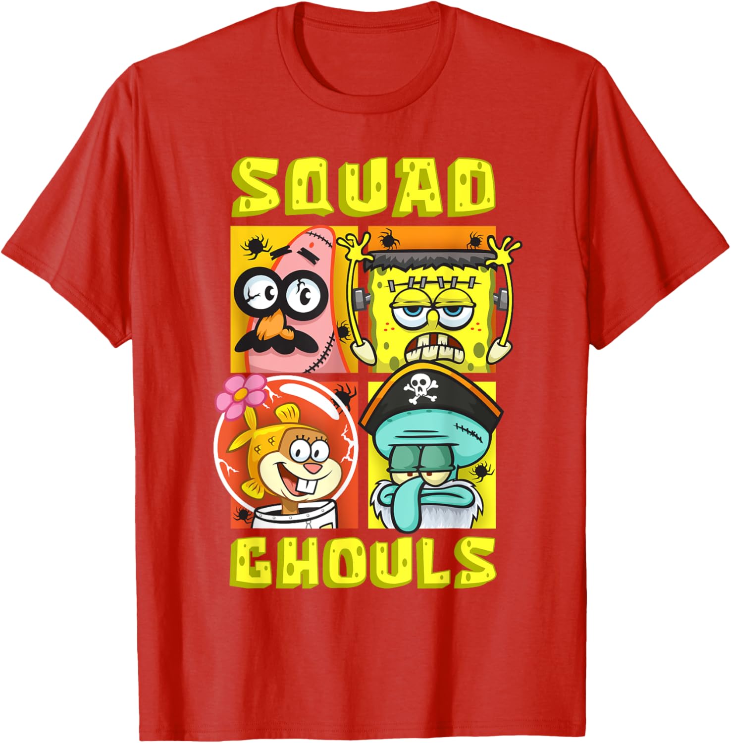 Mademark SpongeBob Halloween Squad T-Shirt with Patrick, Squidward & Sandy - 16