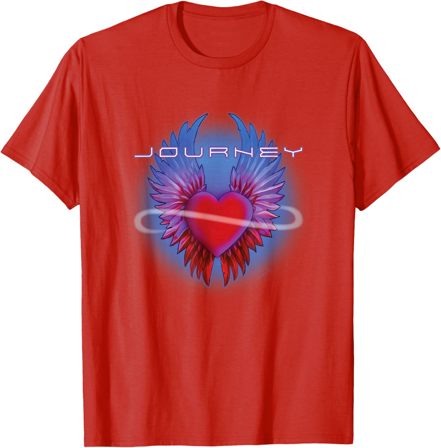 Journey Band Infinity Winged Heart Music T-Shirt for Music Lovers - 1