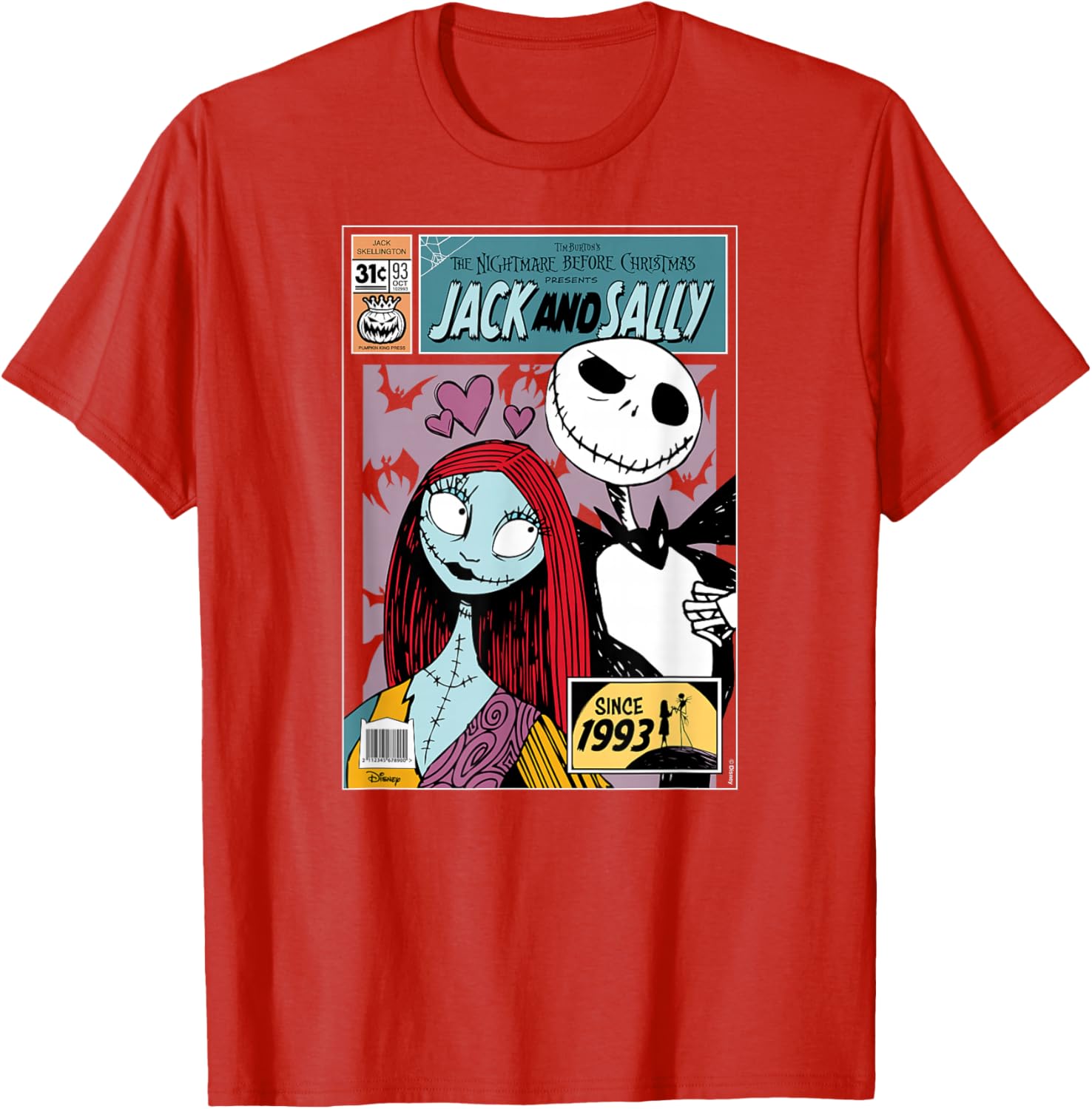 Jack and Sally Nightmare Before Christmas T-Shirt for Fans and Collectors - 5