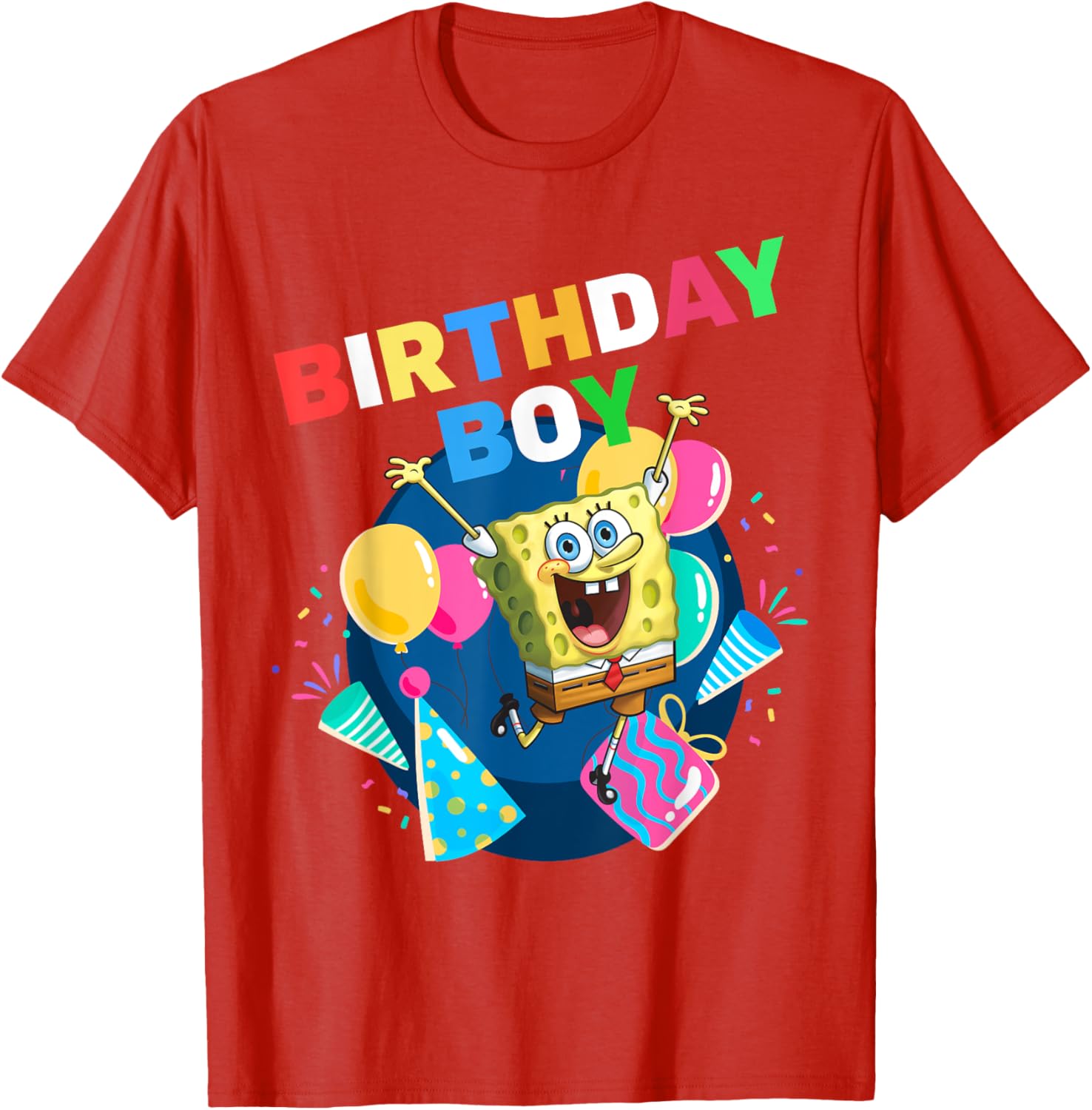 Mademark SpongeBob SquarePants Birthday Boy Celebration T-Shirt for Kids - 15