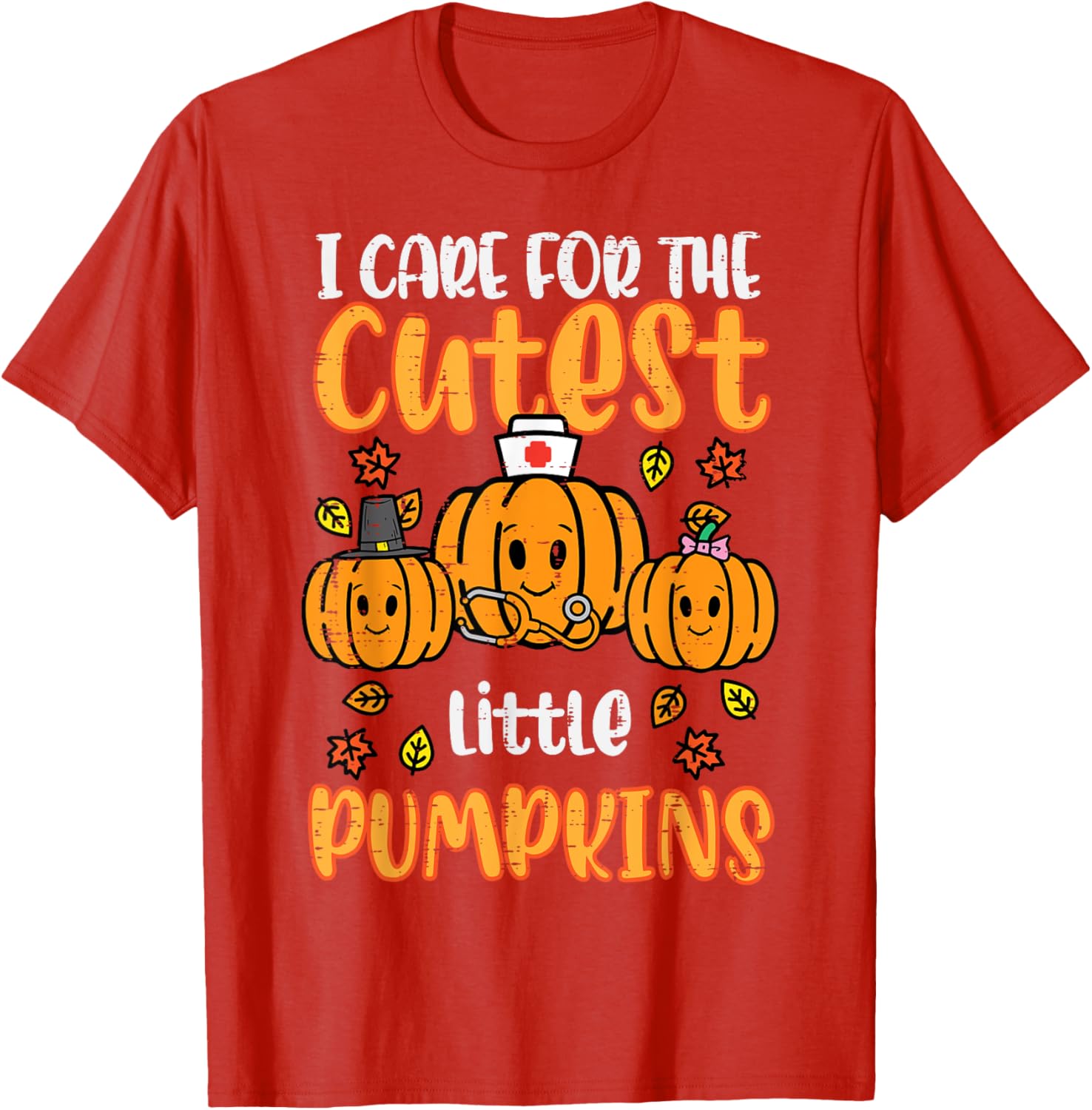 Festive Pumpkins Nurse Halloween Scrub Top for Fall and Thanksgiving Women - 11