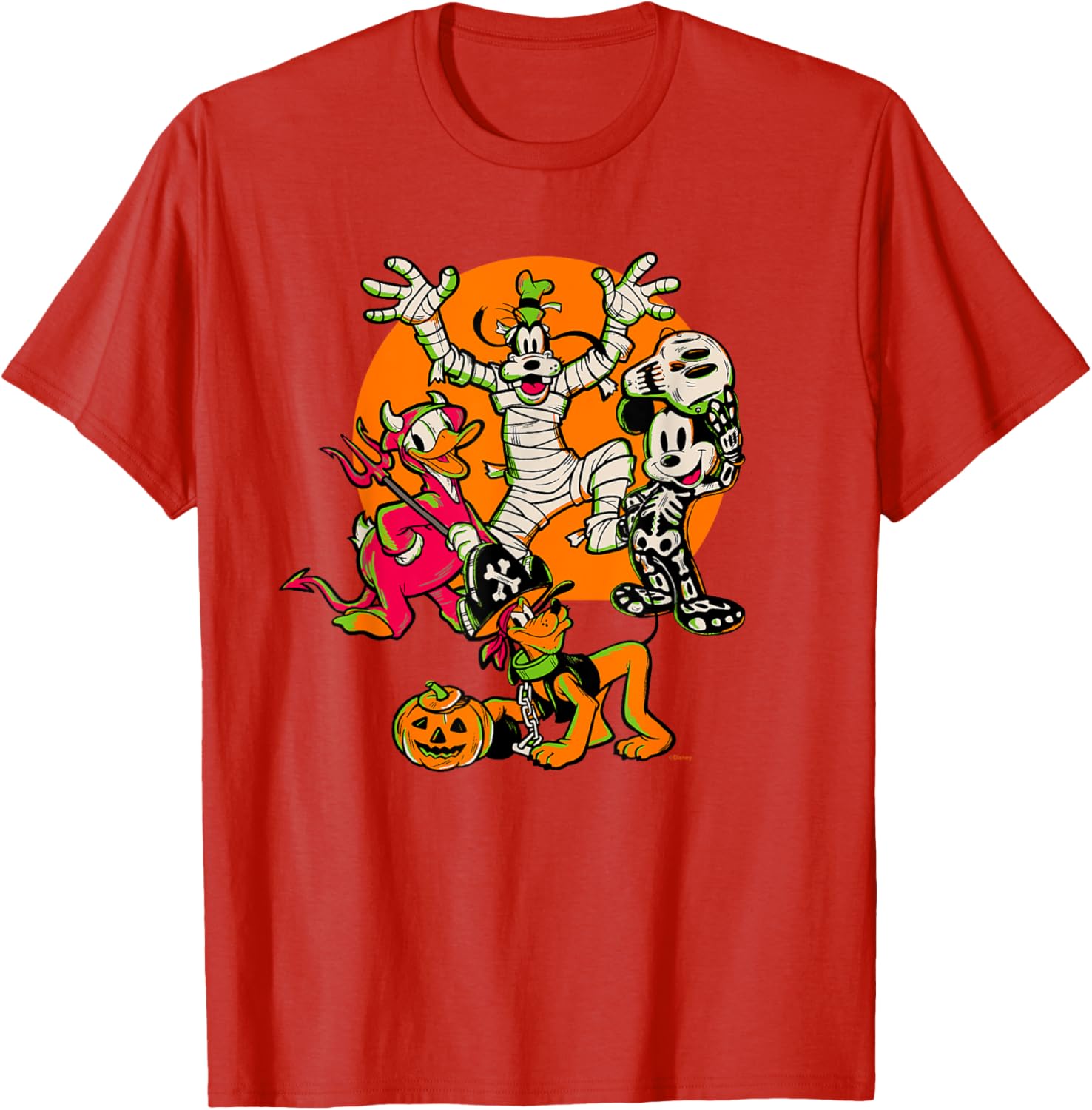 Disney 100 Mickey, Donald, Goofy & Pluto Halloween Costume T-Shirt - 12