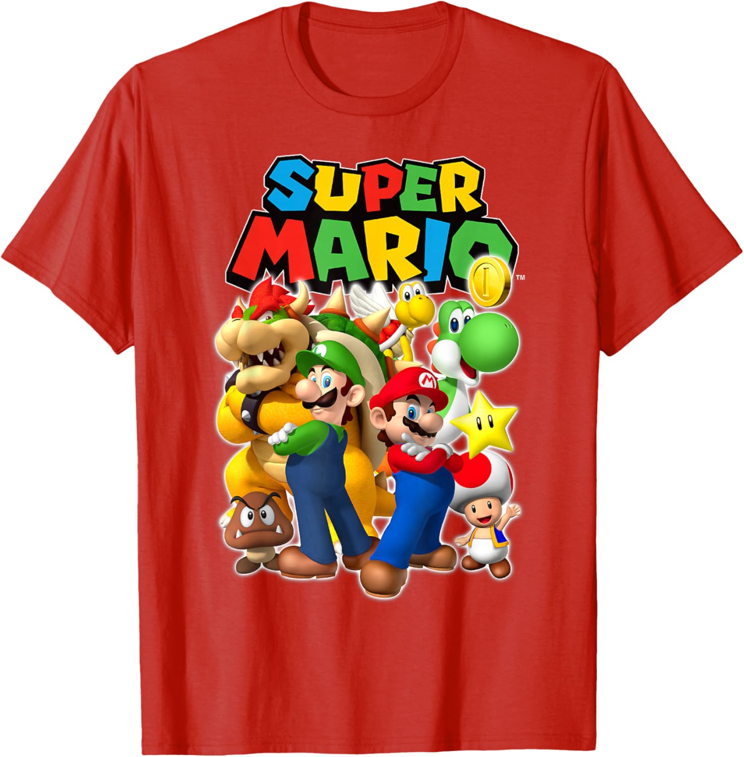 Super Mario Originals Group Shot T-Shirt for Gamers and Fans - 5
