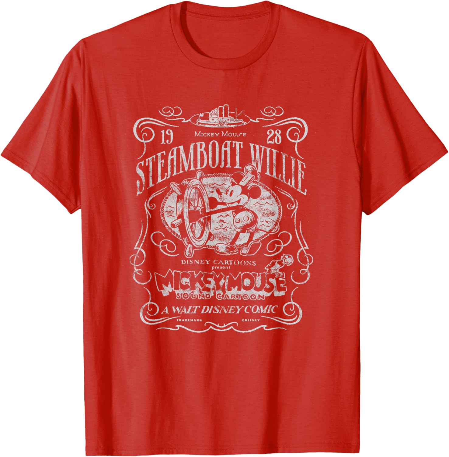 Disney 100 Mickey Mouse Steamboat Willie Tribute T-Shirt for Fans - 18