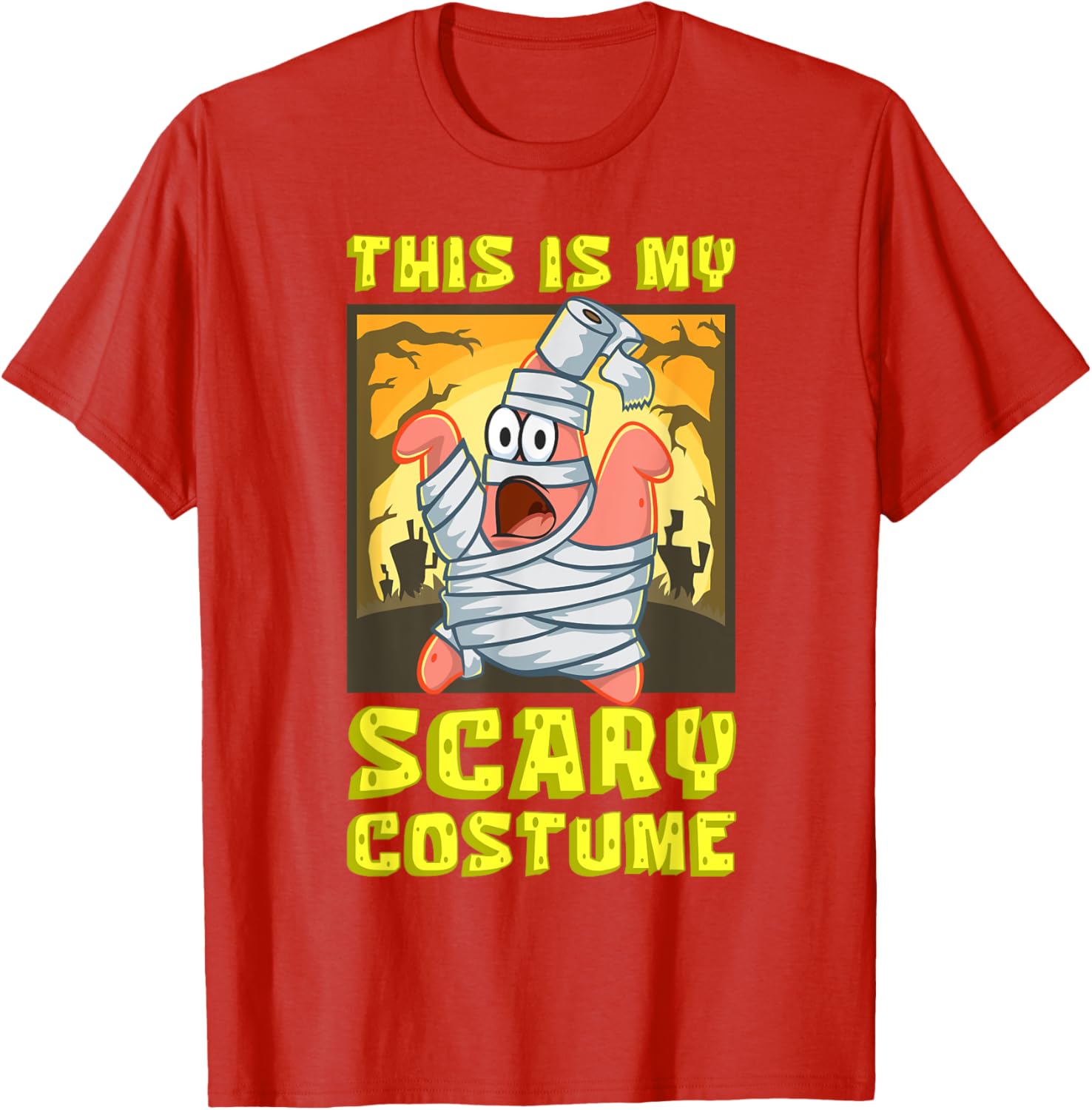 Mademark SpongeBob Halloween Patrick Mummy T-Shirt Fun Costume Apparel - 17