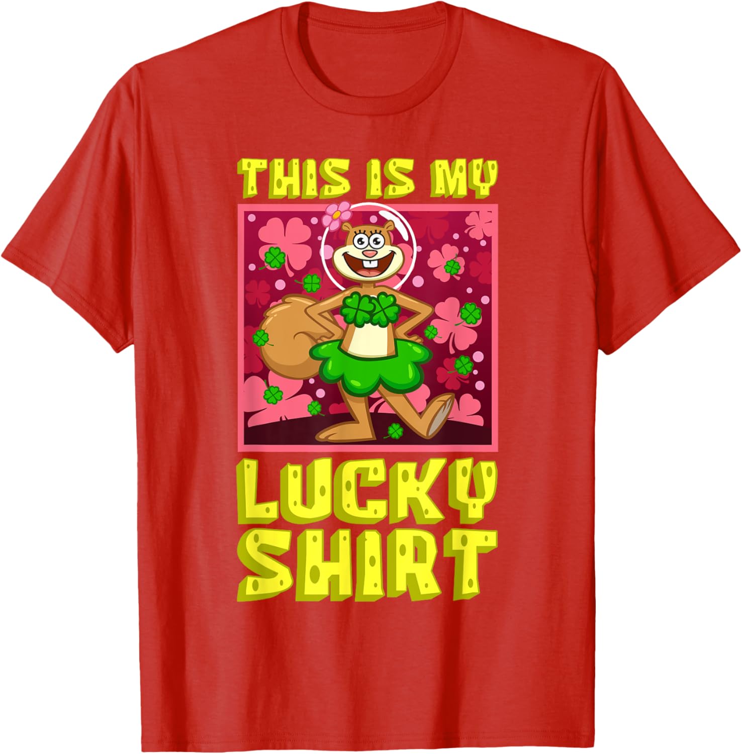 Mademark SpongeBob SquarePants Sandy Lucky St Patrick's Day T-Shirt - 3