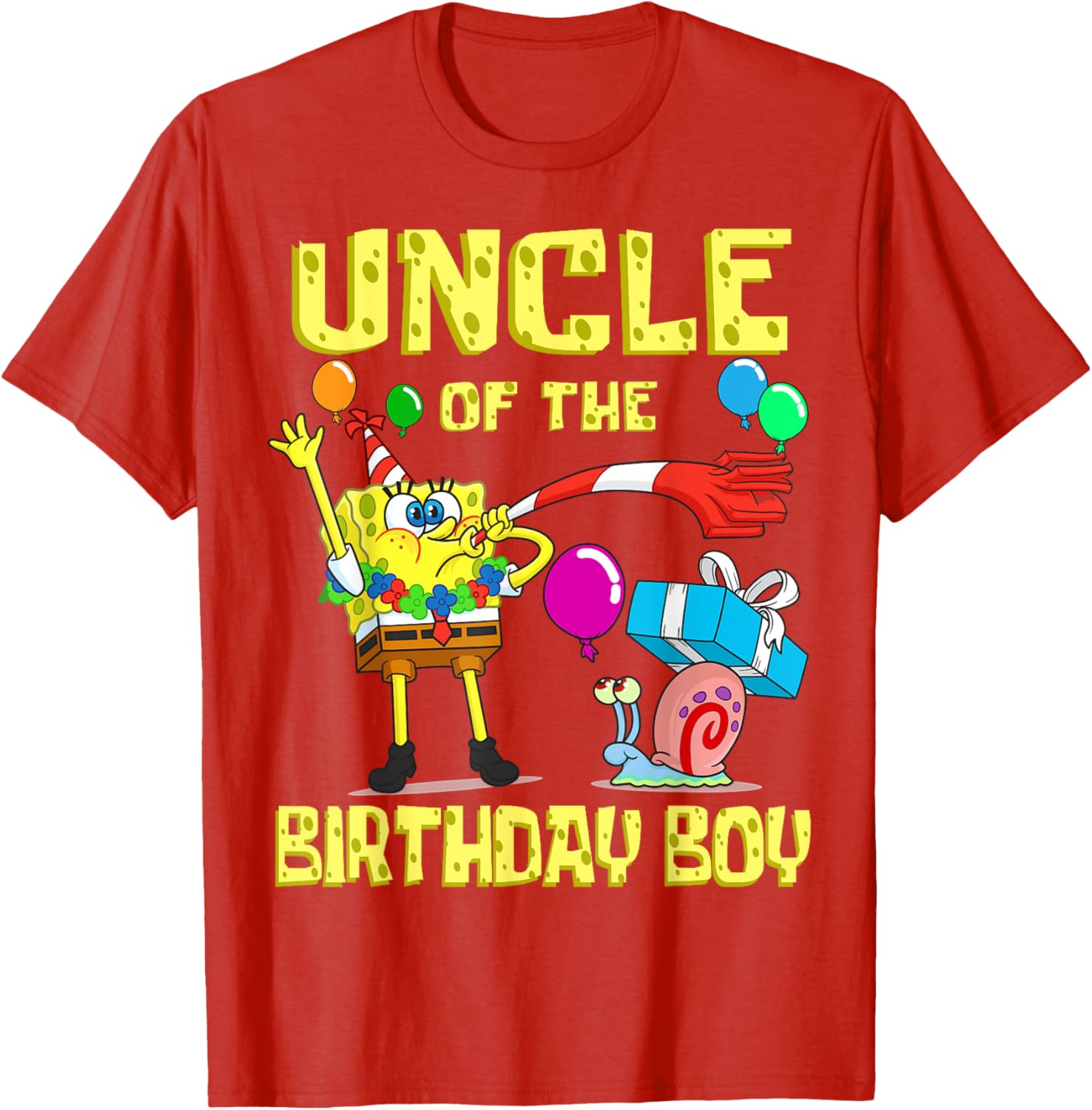 Mademark x SpongeBob SquarePants Birthday Party Uncle T-Shirt for Kids - 5