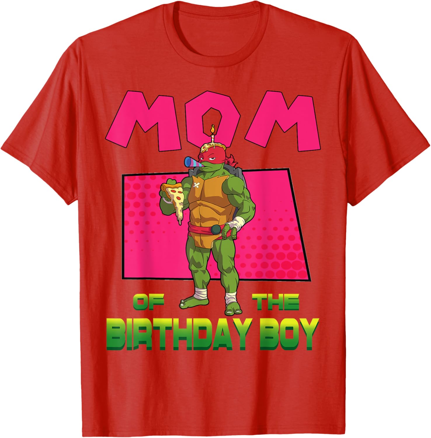 Mademark TMNT Raph Birthday Boy Pizza Party T-Shirt for Kids - 4