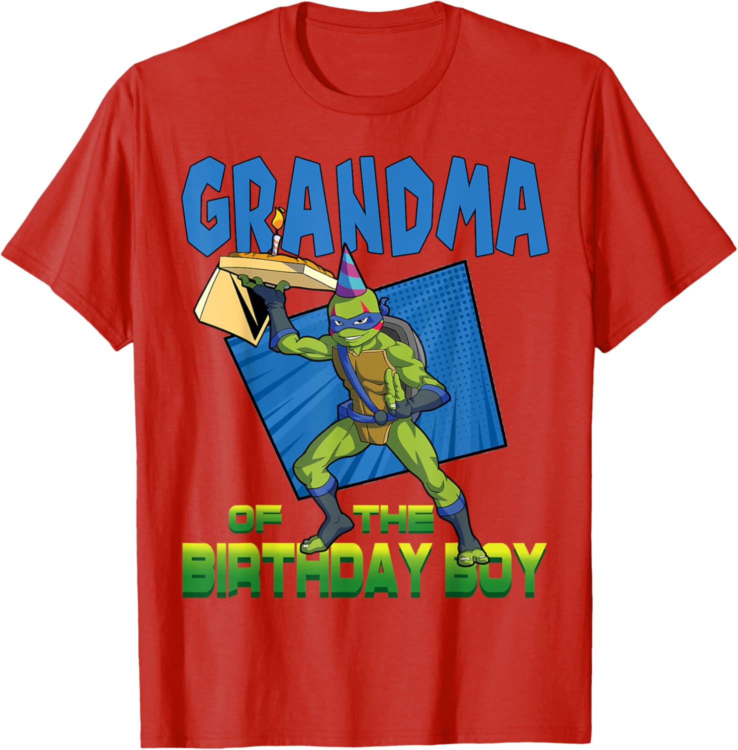 Mademark TMNT Leo Grandma Birthday Pizza Party T-Shirt for Kids - 3