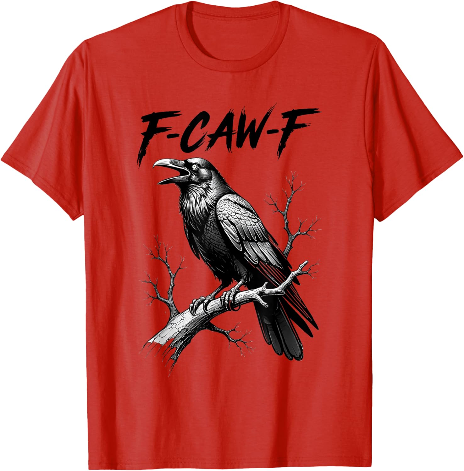 Funny Black Crow Lover T-Shirt - Dark Humor Black Bird Design - 3