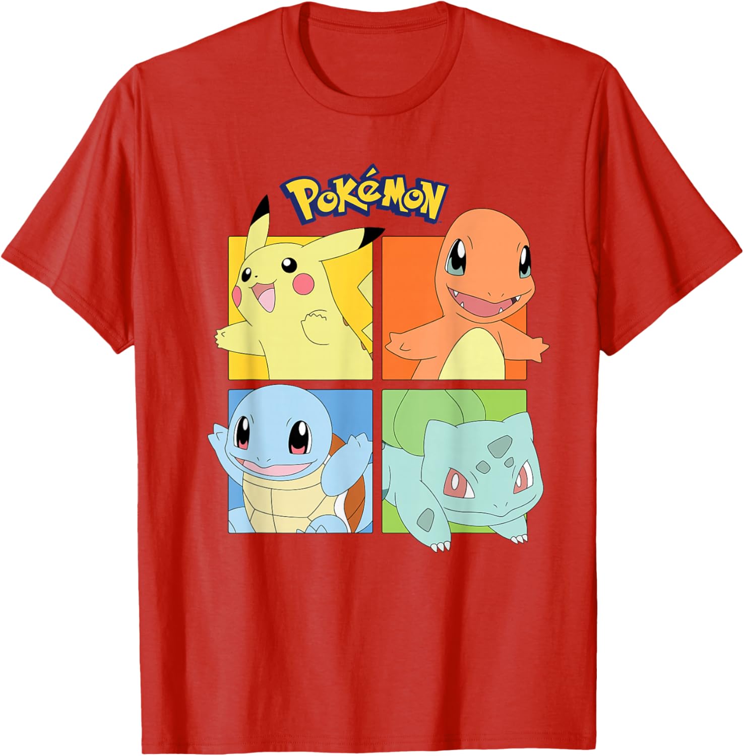 Kanto Region Pokémon T-Shirt Featuring Pikachu Charmander Squirtle Bulbasaur - 12