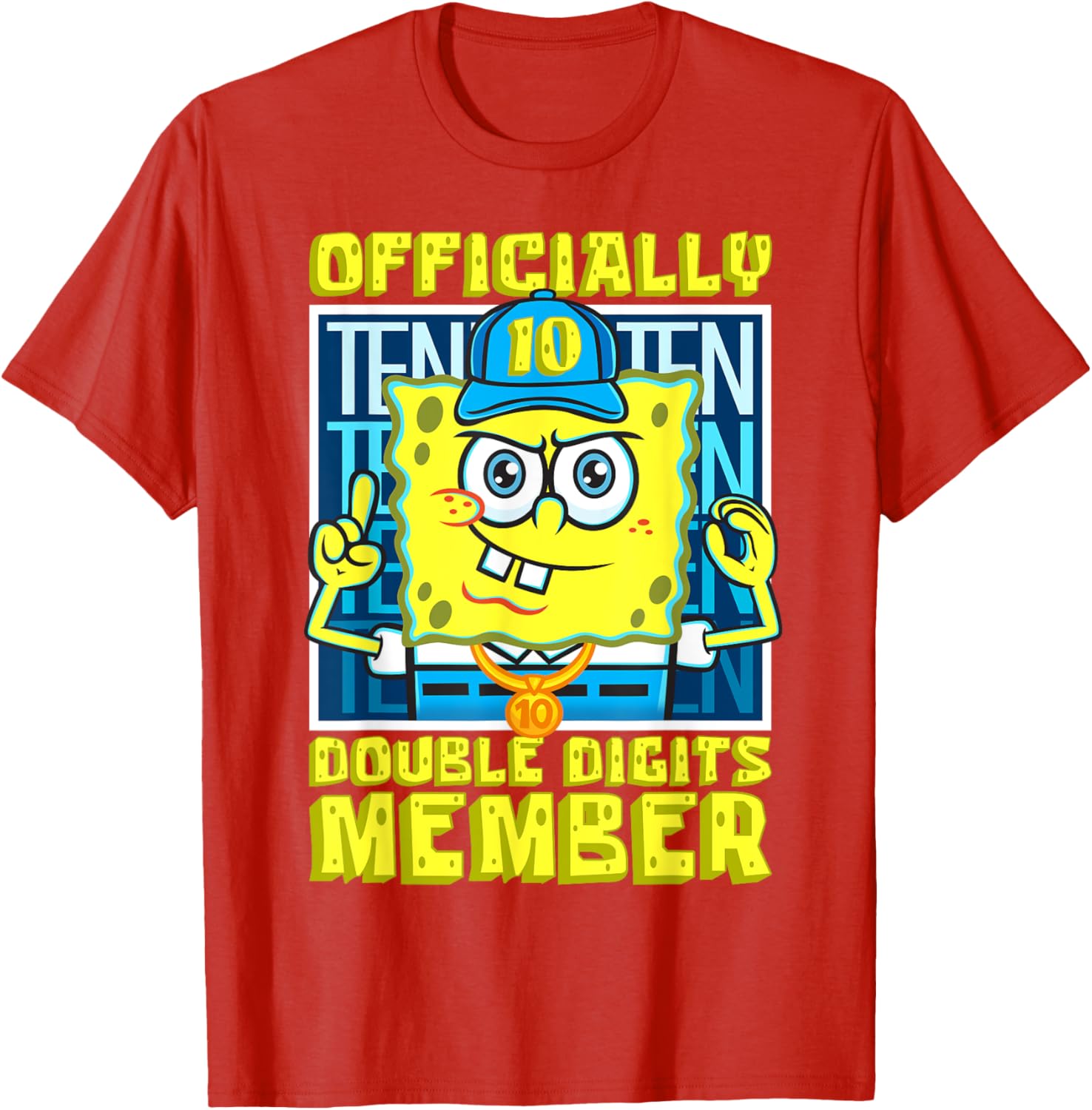 Mademark SpongeBob SquarePants Boys 10th Birthday T-Shirt Fun Style - 2