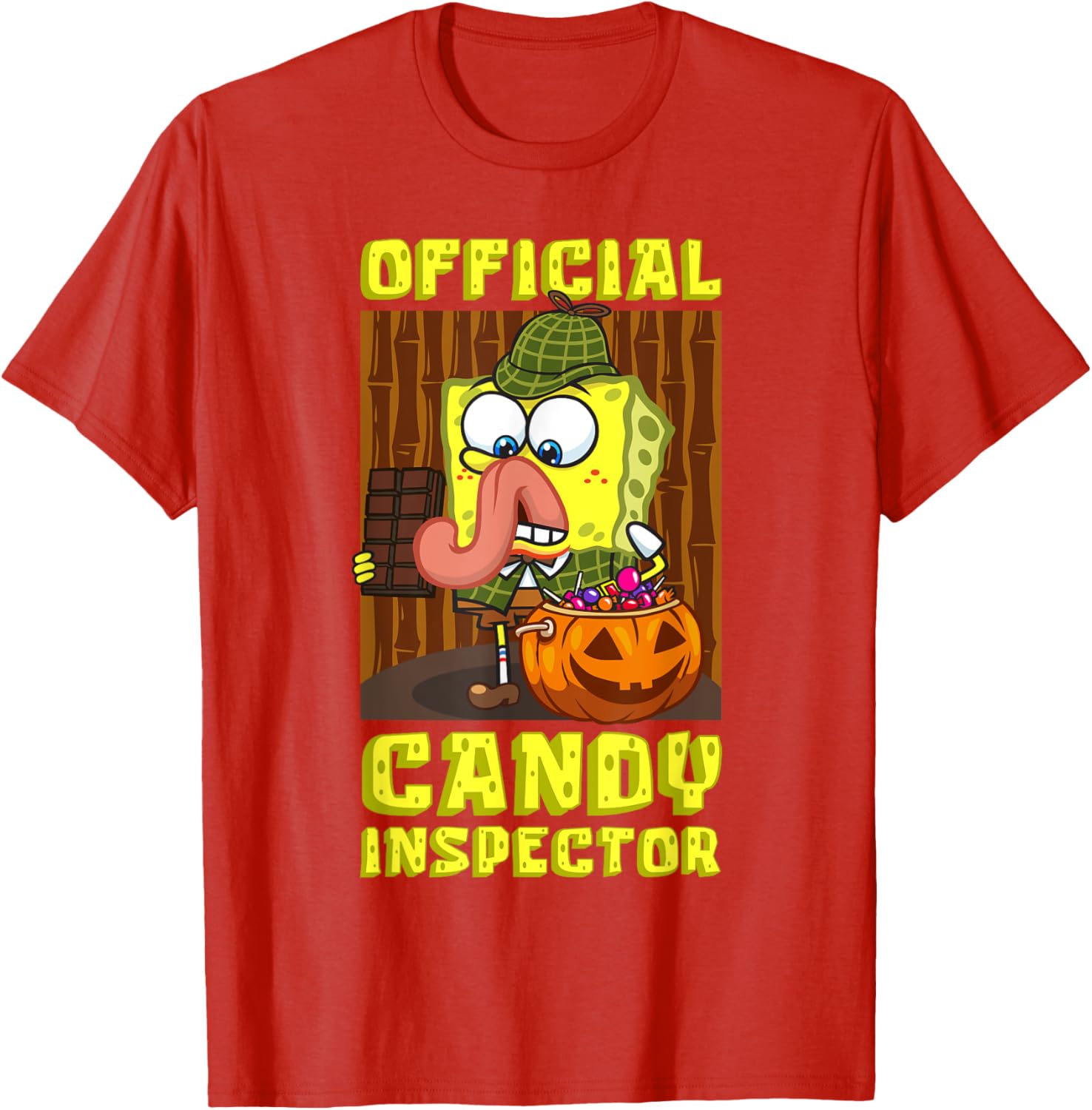 Mademark SpongeBob SquarePants Halloween Candy Inspector Fun T-Shirt - 10
