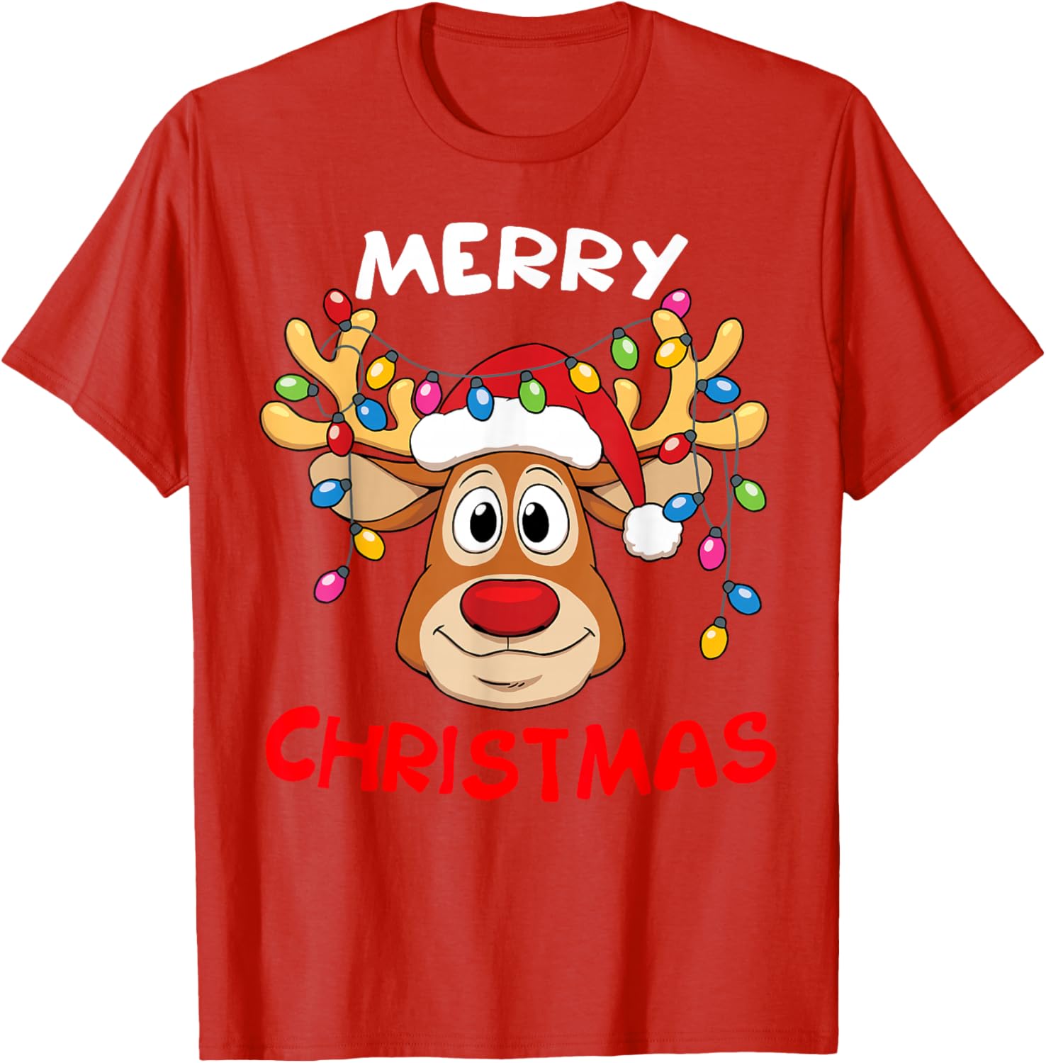 Merry Christmas Reindeer Family T-Shirt for Men and Women Fun Holiday Style - 22