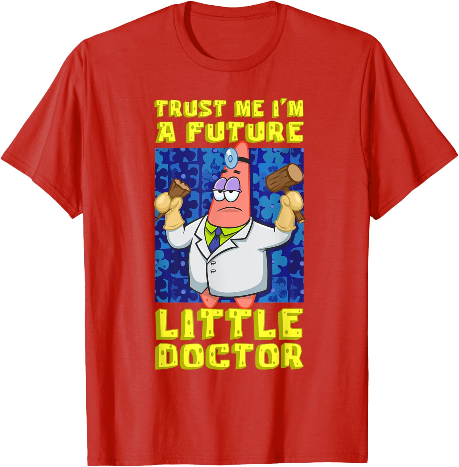 Mademark SpongeBob Trust Me Im A Future Little Doctor Patrick T-Shirt - 4