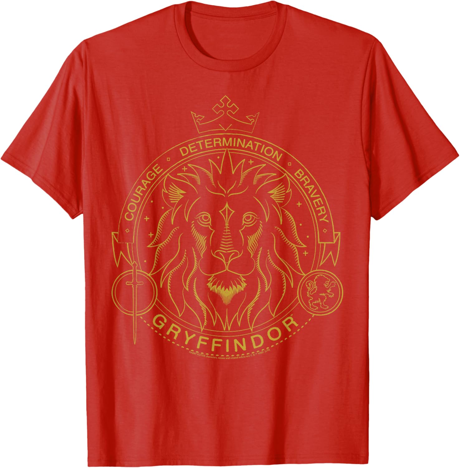 Harry Potter Gryffindor Lion Symbol Line Art T-Shirt for Fans - 9