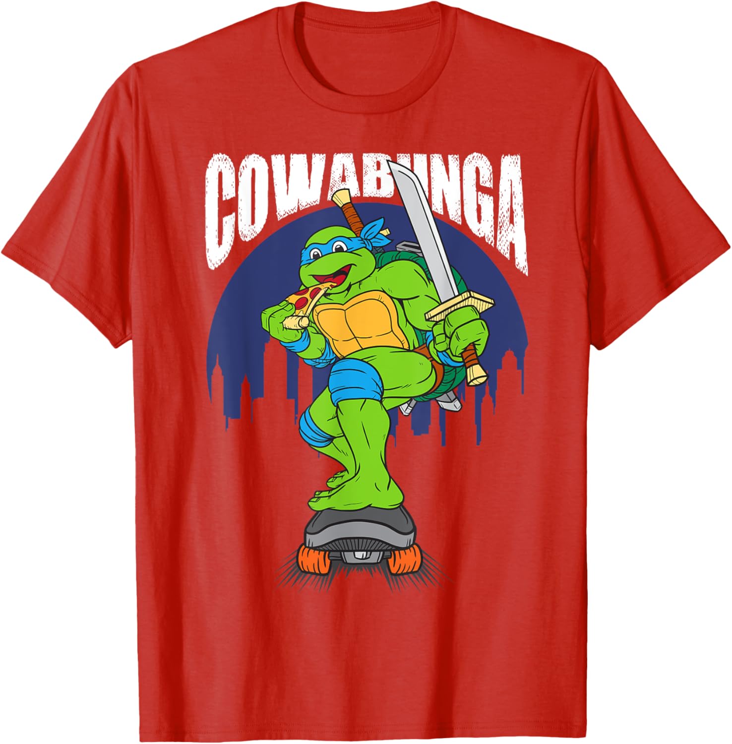 Cowabunga Leonardo on Skates T-Shirt - Fun Teenage Mutant Ninja Turtles Gear - 6