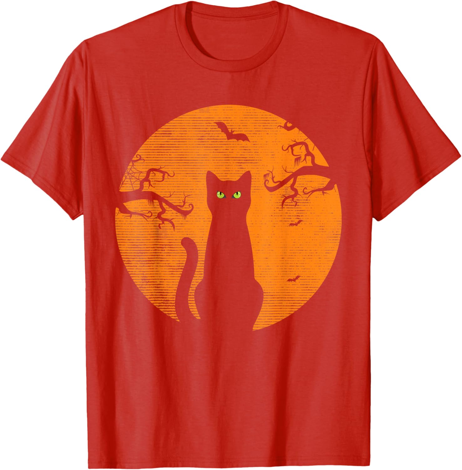 Vintage Scary Christmas Cat T-Shirt Retro Black Cat Moon Design - 24