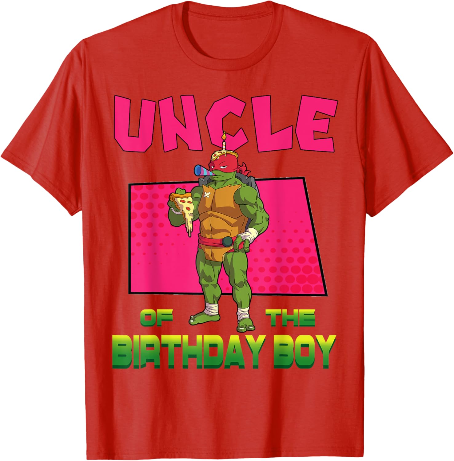 Raphael Pizza Theme Party T-Shirt for Birthday Boys by Mademark Ninja Turtles - 11