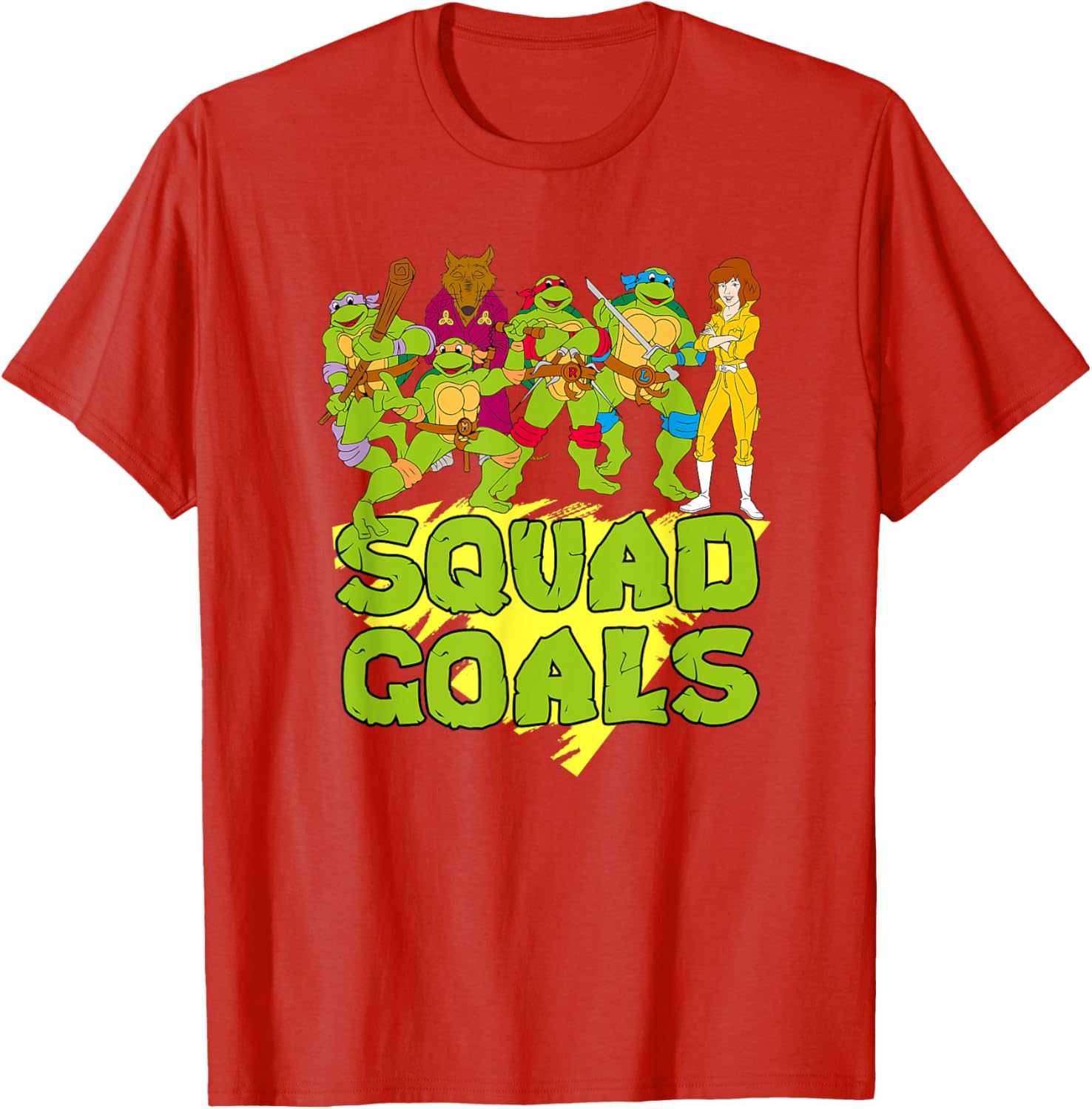 Mademark TMNT Squad Goals T-Shirt with Splinter and April for Fans - 12